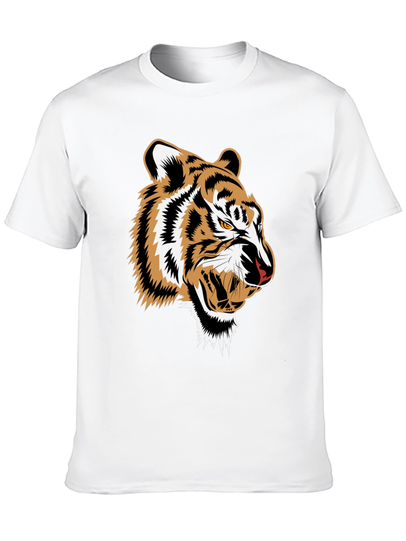 Bold Tiger Graphic Tee - Mens Black T-Shirt