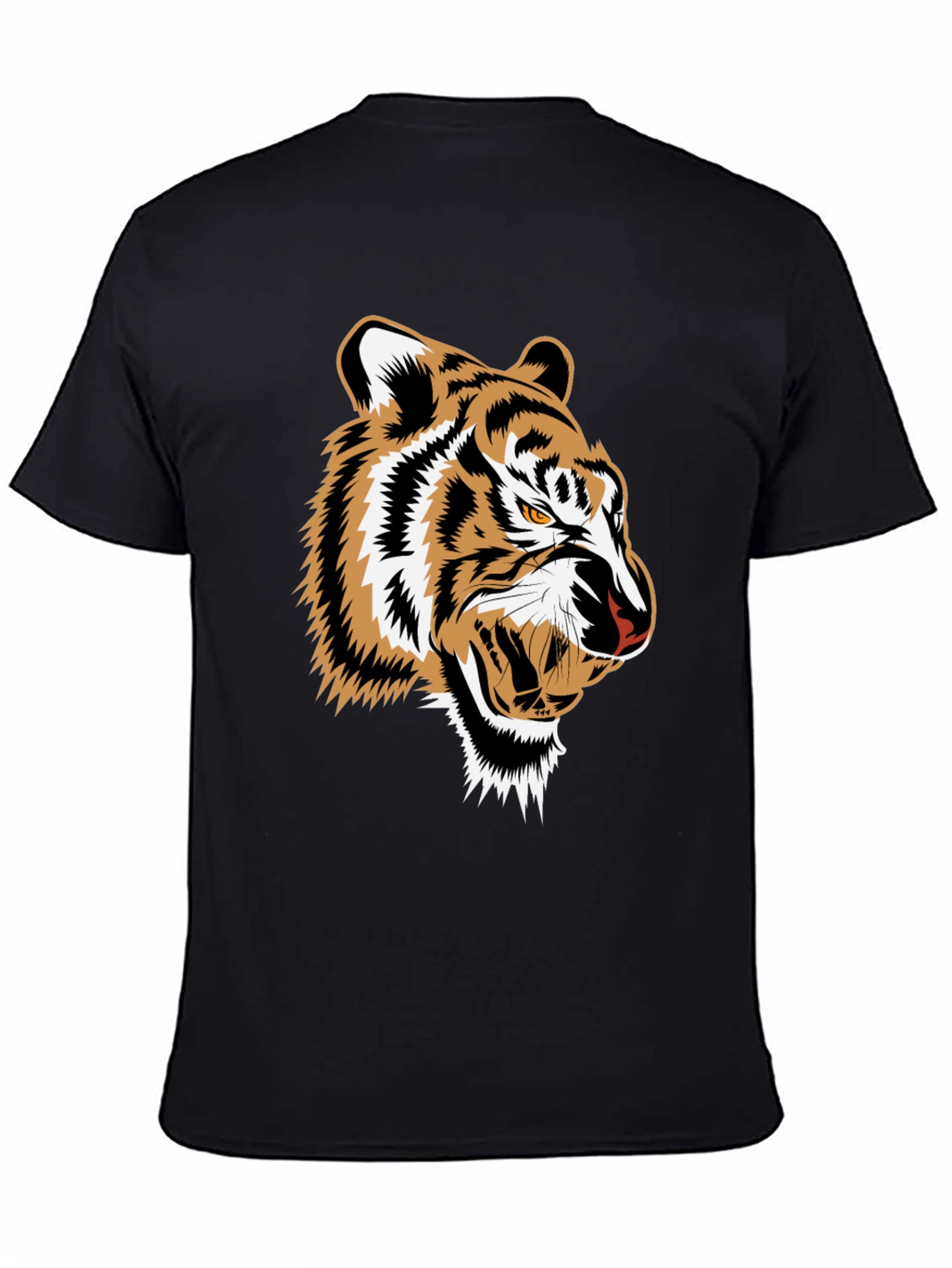 Bold Tiger Graphic Tee - Mens Black T-Shirt