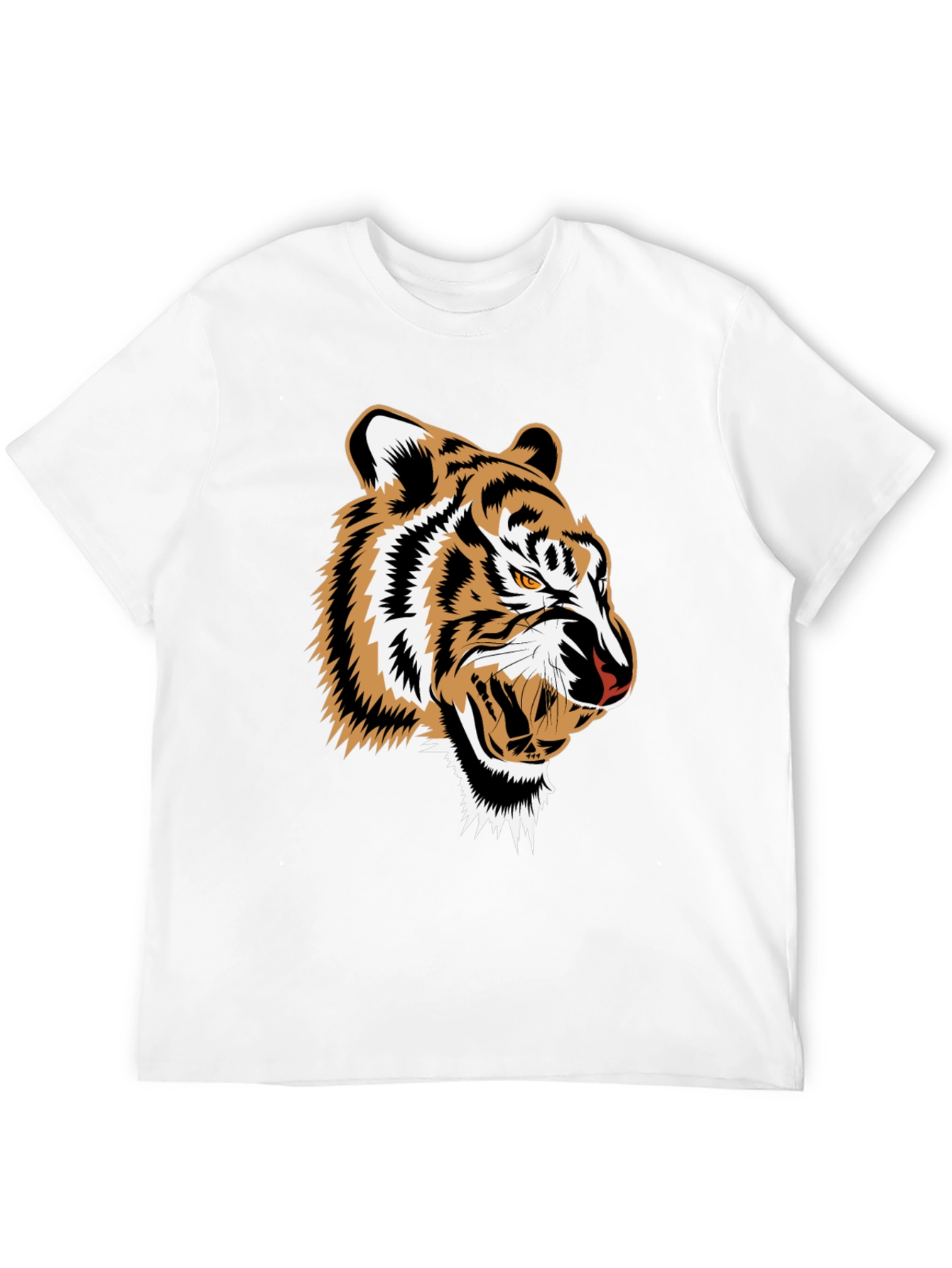 Bold Tiger Graphic Tee - Mens Black T-Shirt