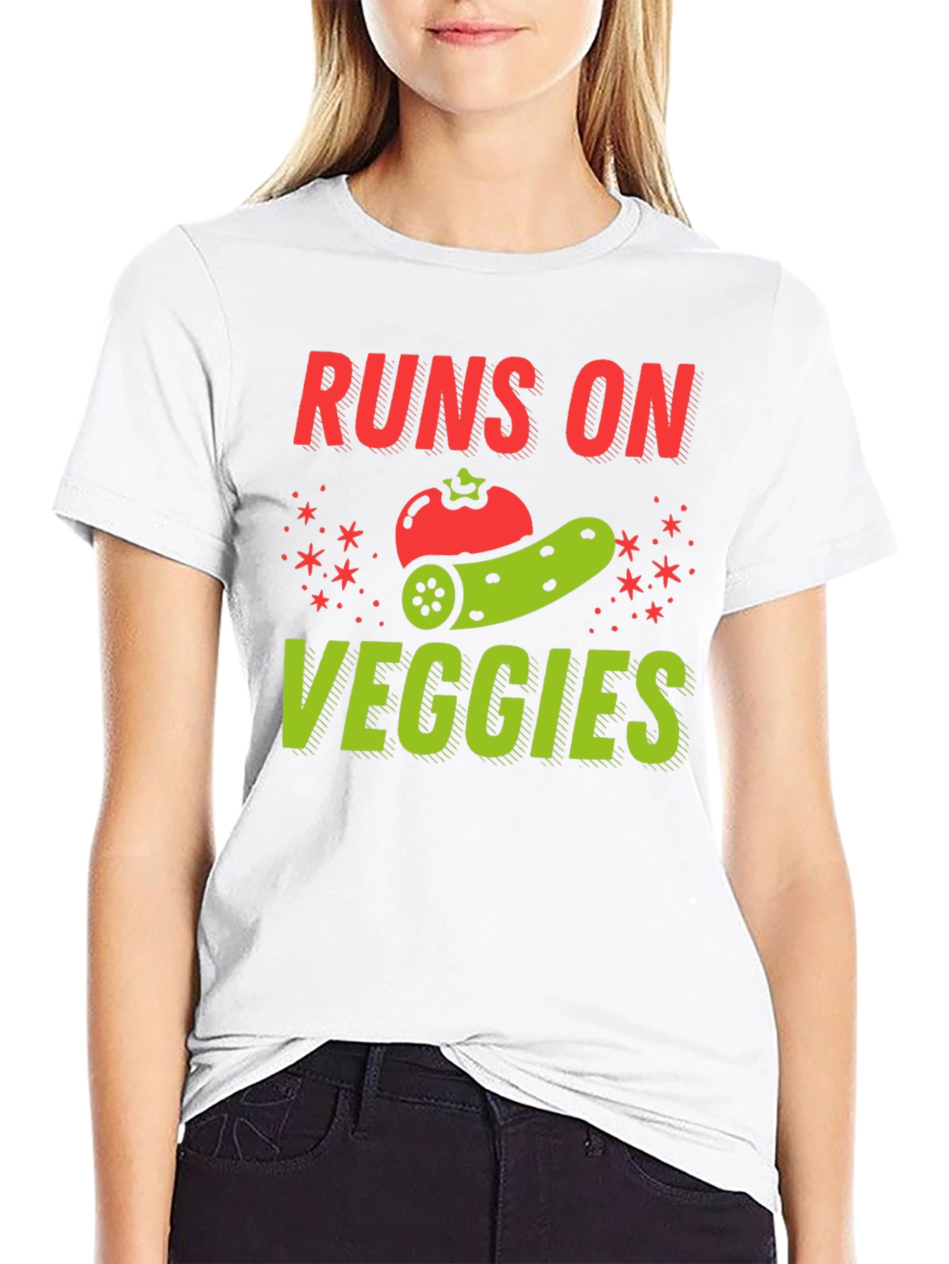 Runs on Veggies Graphic Tee - Vegan Shirt