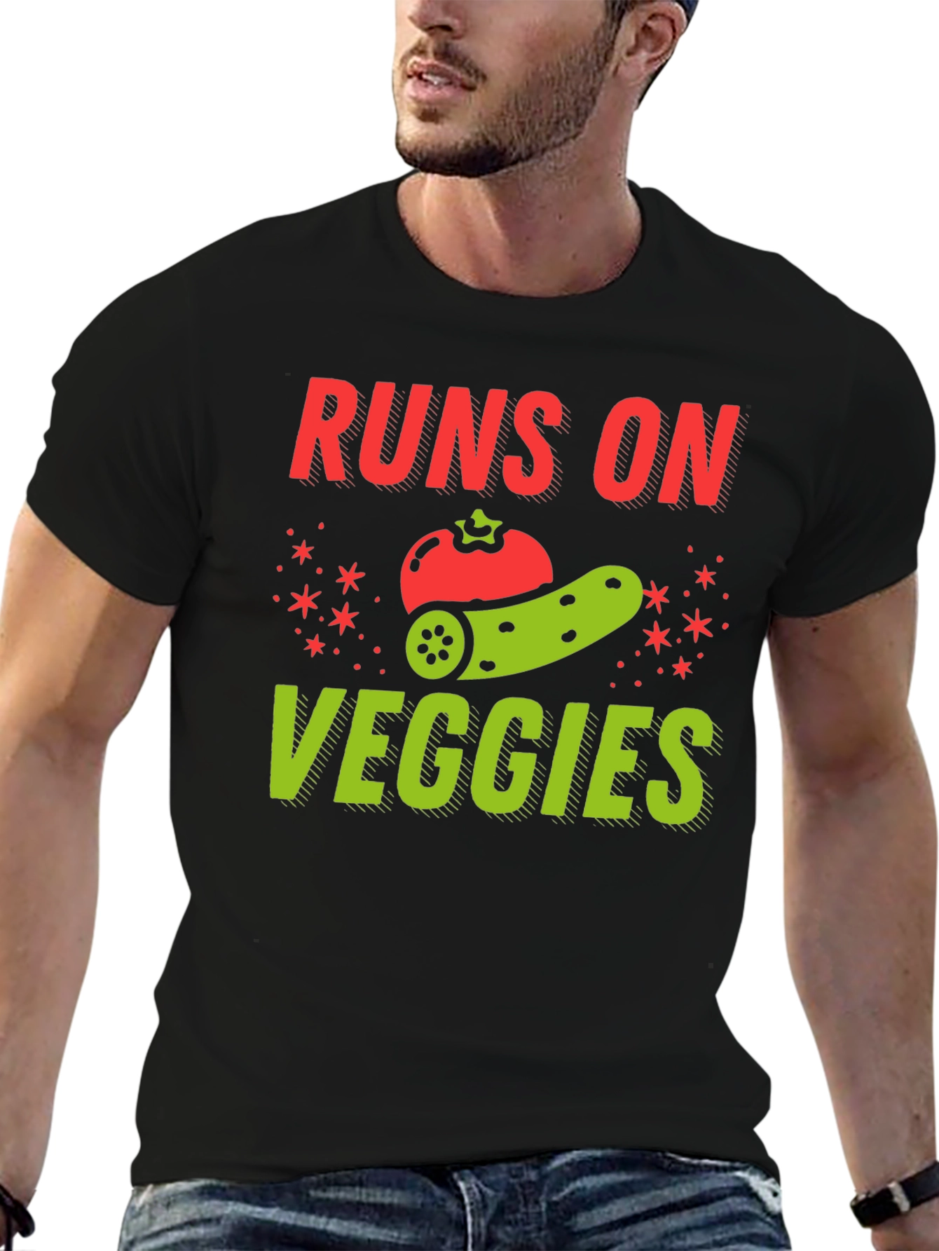 Runs on Veggies Graphic Tee - Vegan Shirt