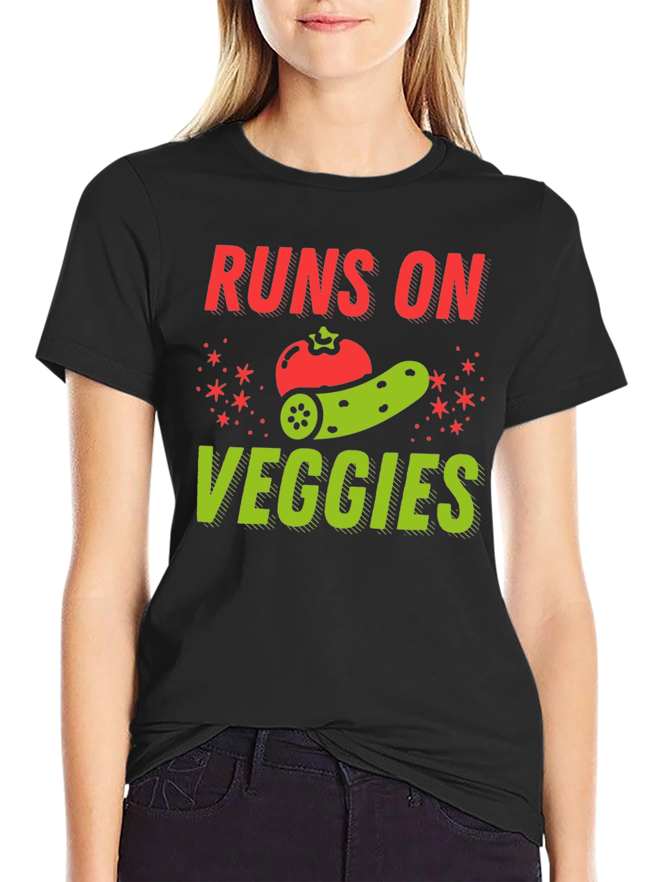 Runs on Veggies Graphic Tee - Vegan Shirt