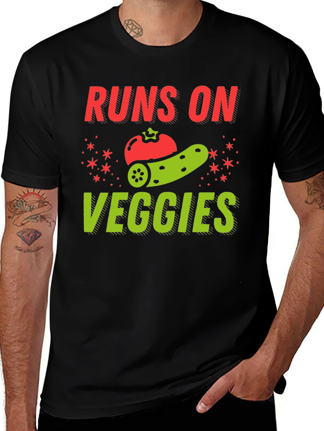 Runs on Veggies Graphic Tee - Vegan Shirt