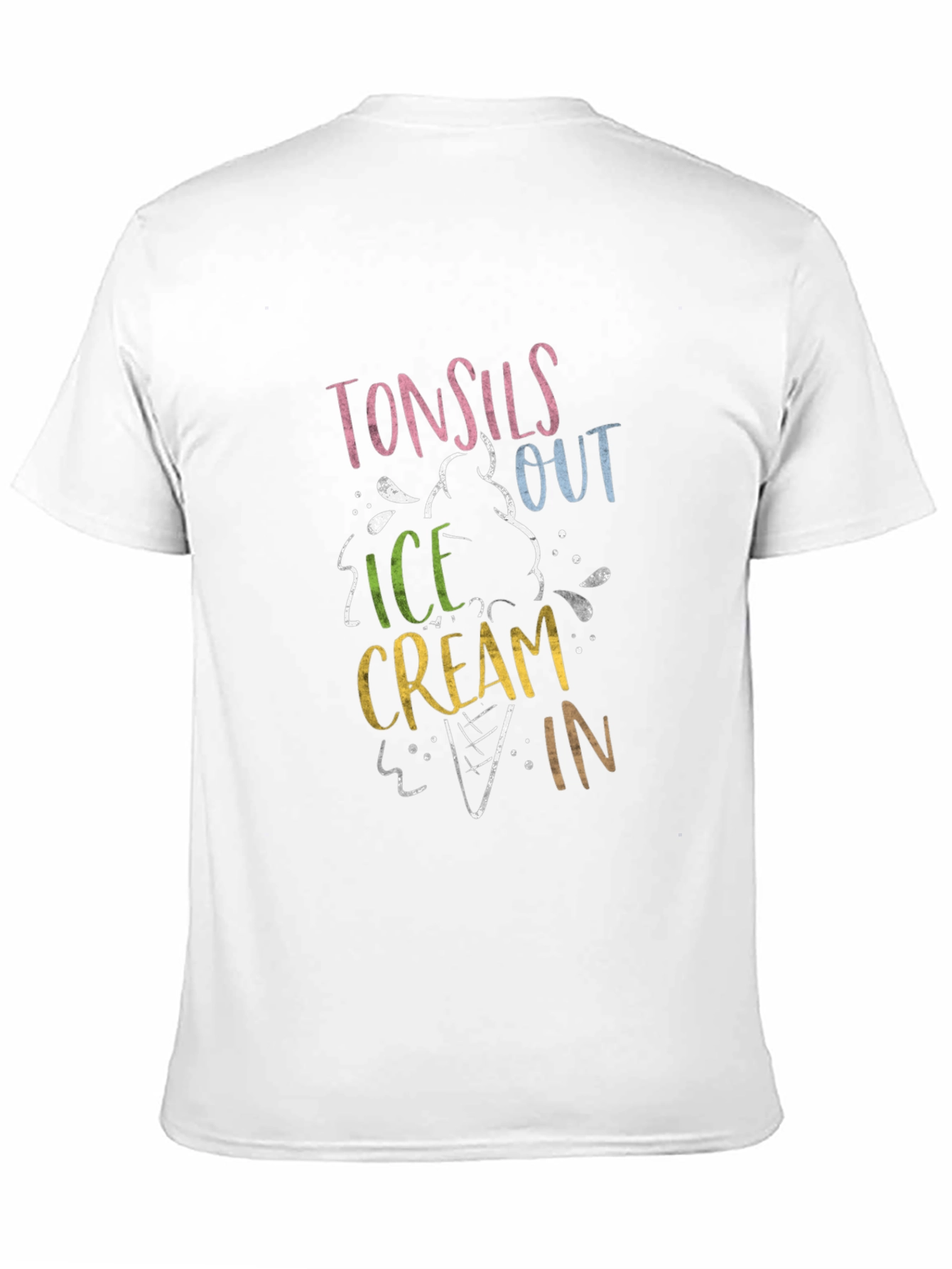Tonsils Out Ice Cream In Black T-Shirt