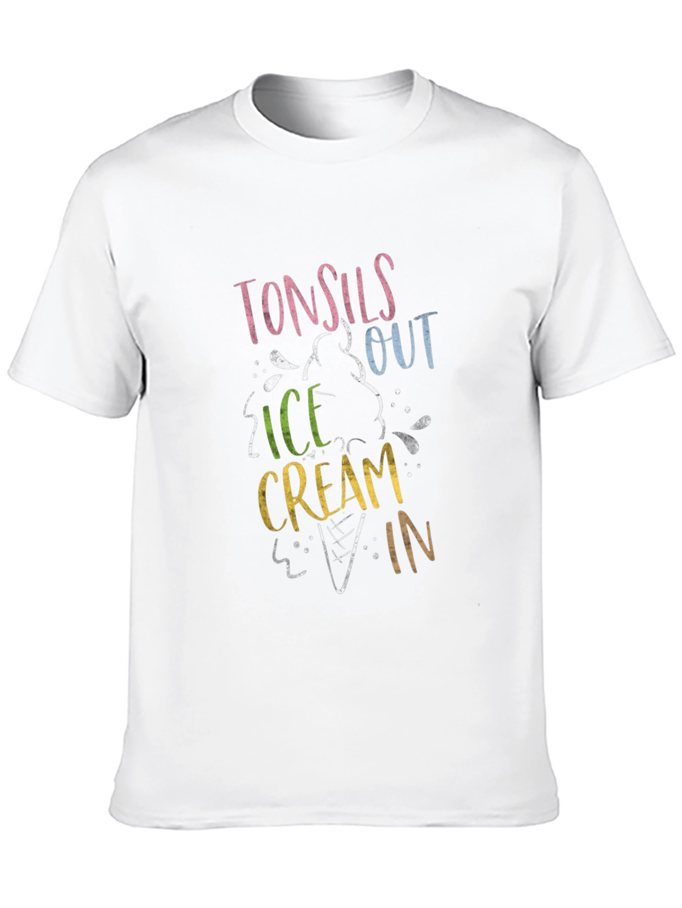 Tonsils Out Ice Cream In Black T-Shirt
