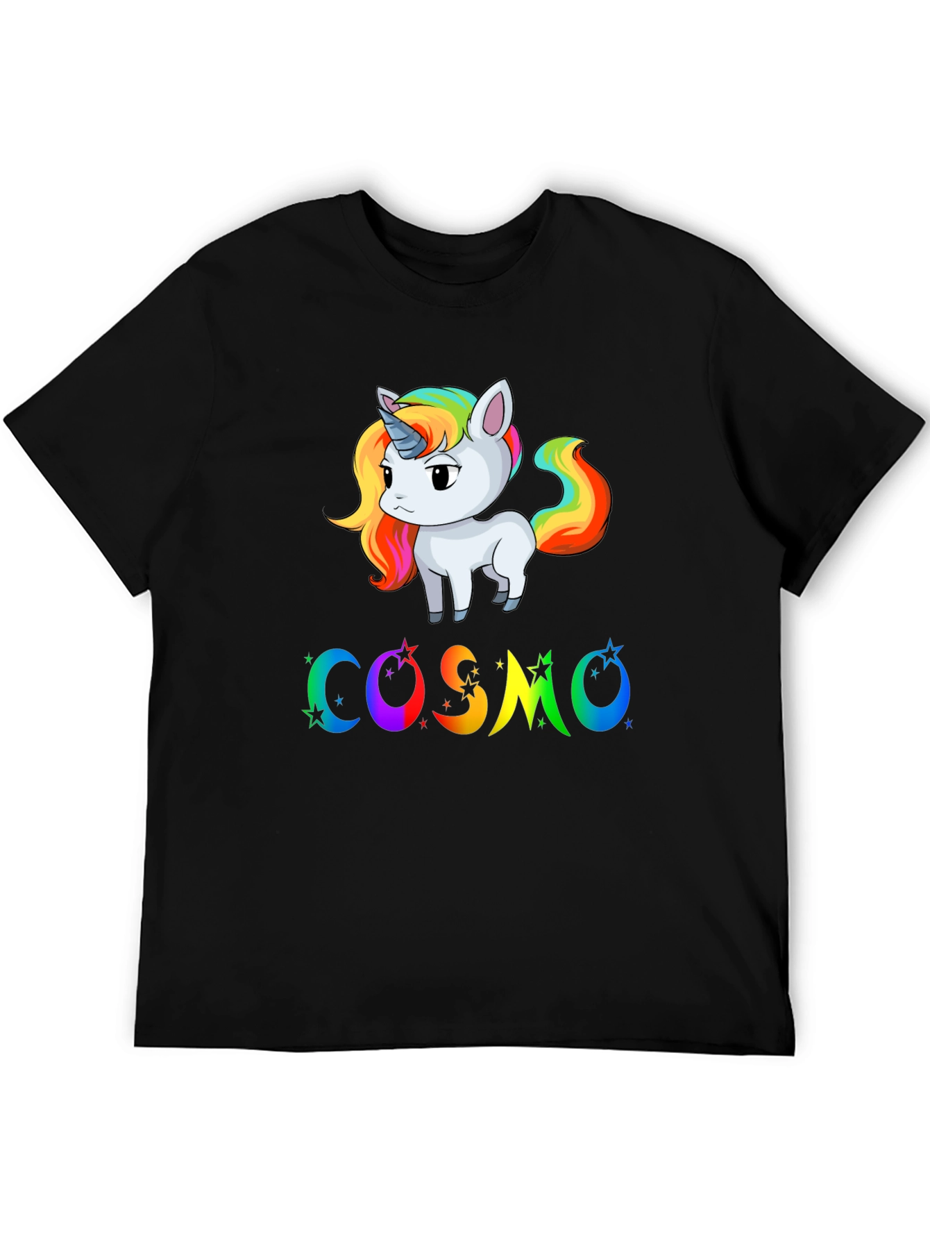 Cosmo Unicorn Black T-Shirt