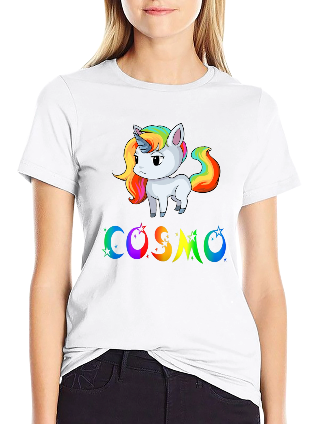 Cosmo Unicorn Black T-Shirt