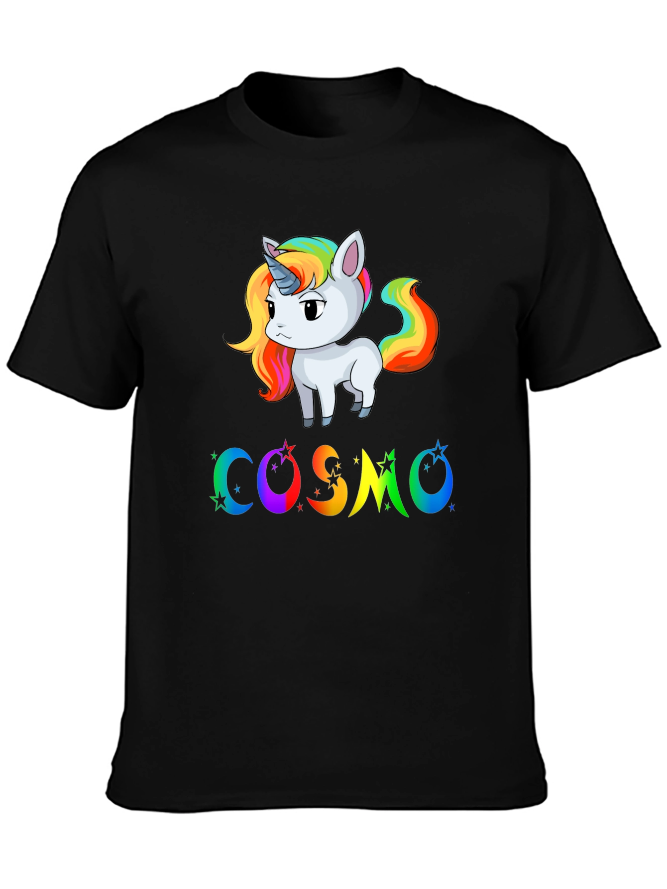 Cosmo Unicorn Black T-Shirt