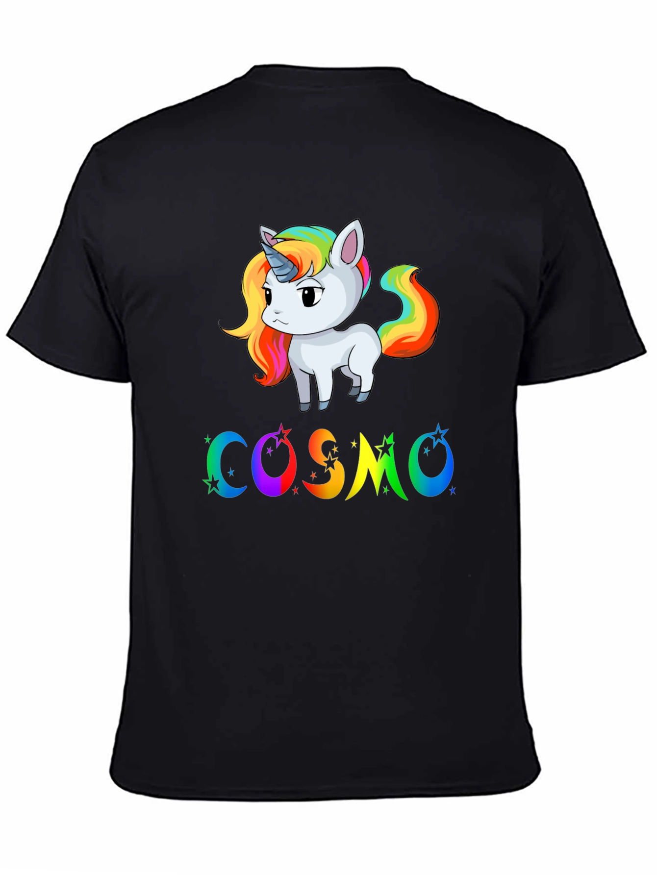 Cosmo Unicorn Black T-Shirt