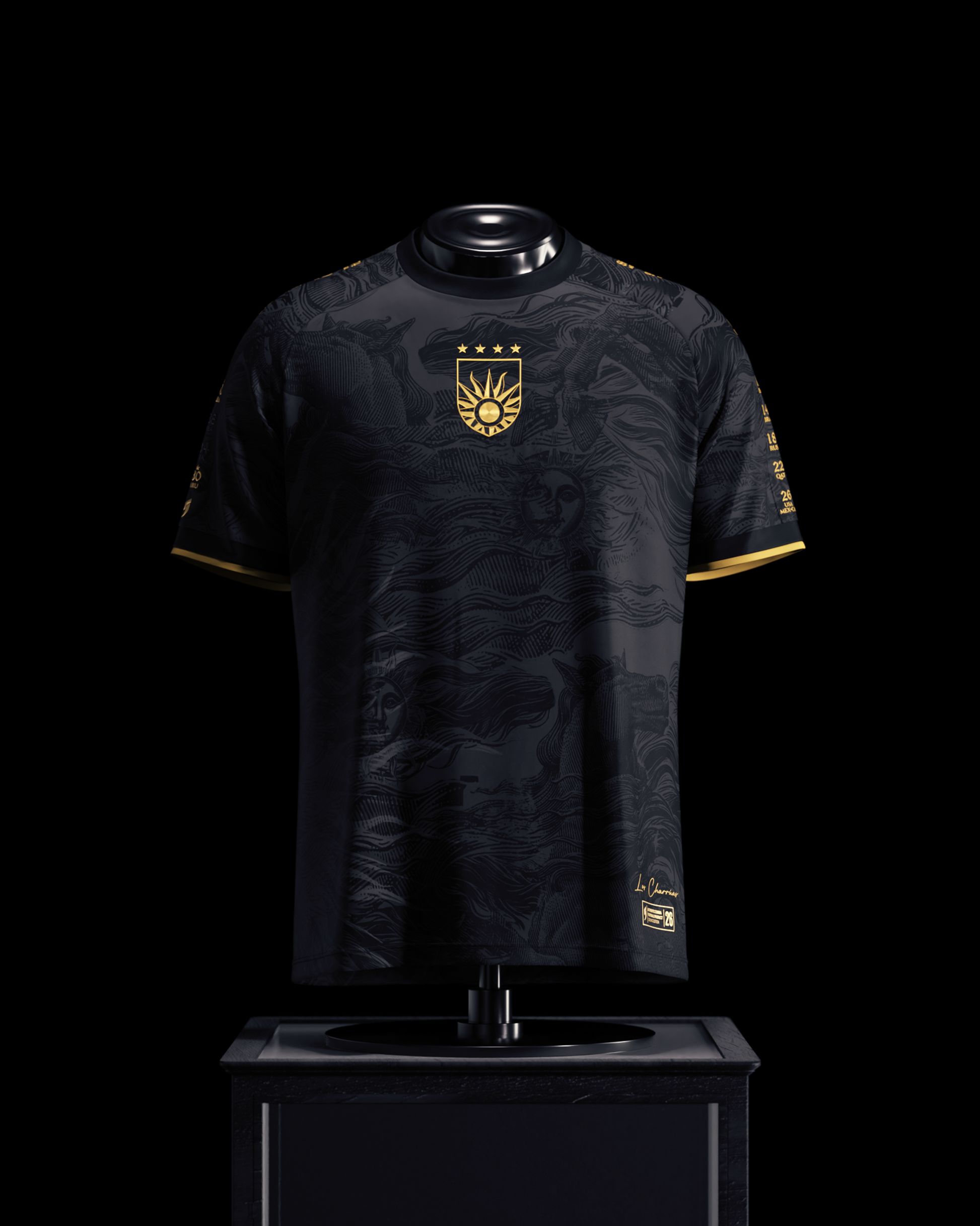 Uruguay Heritage Jersey (2026WC Edition) - Black