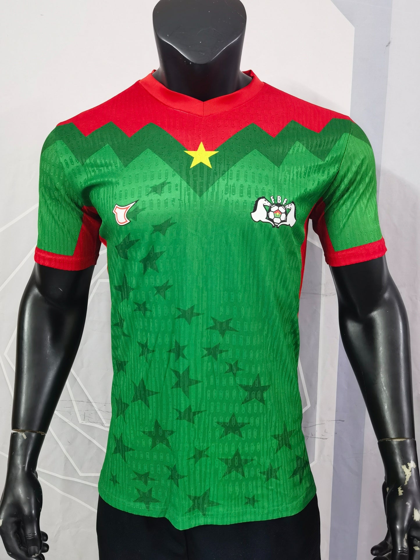 Burkina Faso Green National Team Soccer Jersey in Premium Style