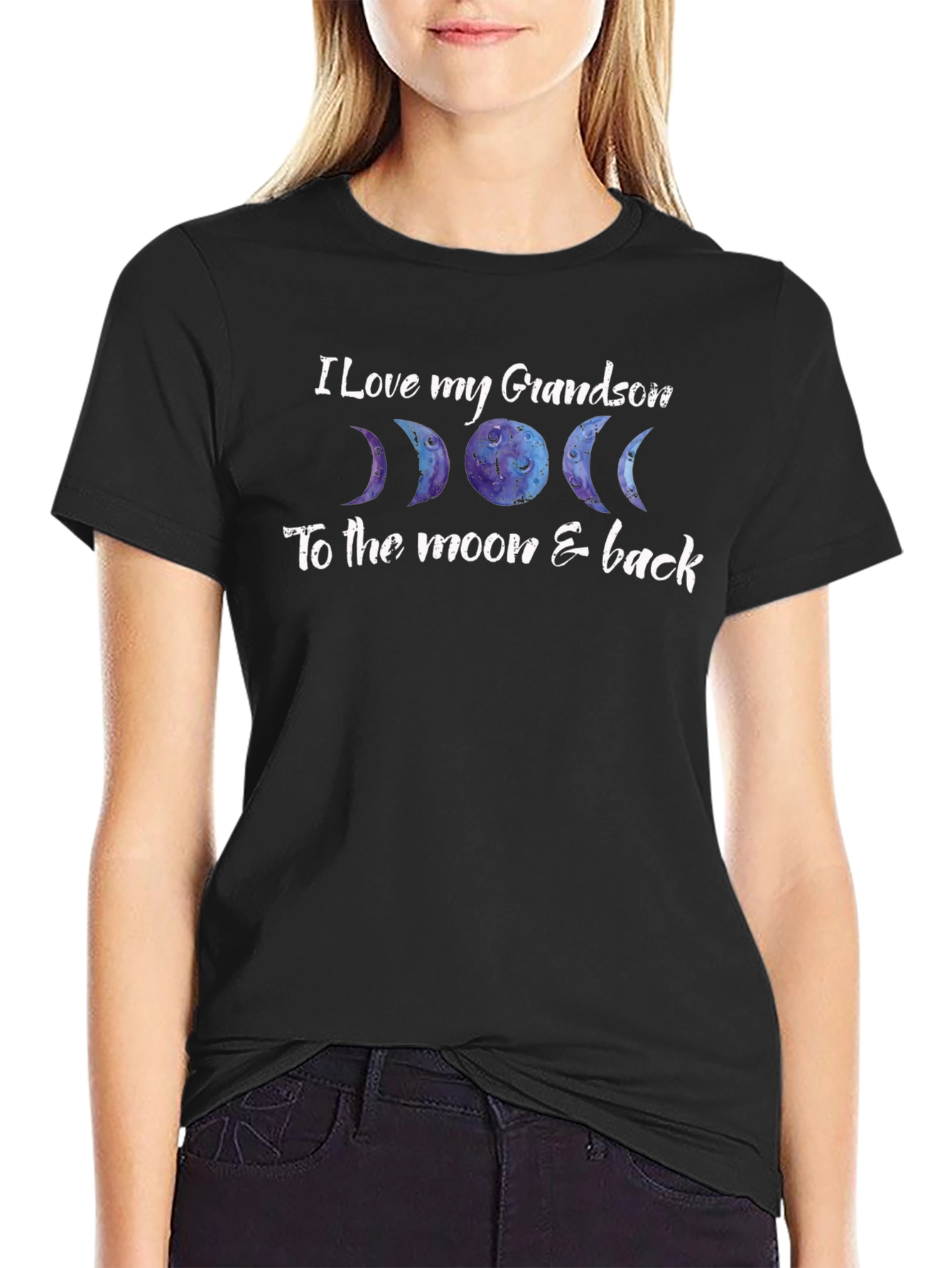 I Love My Grandson Moon Phases T-Shirt