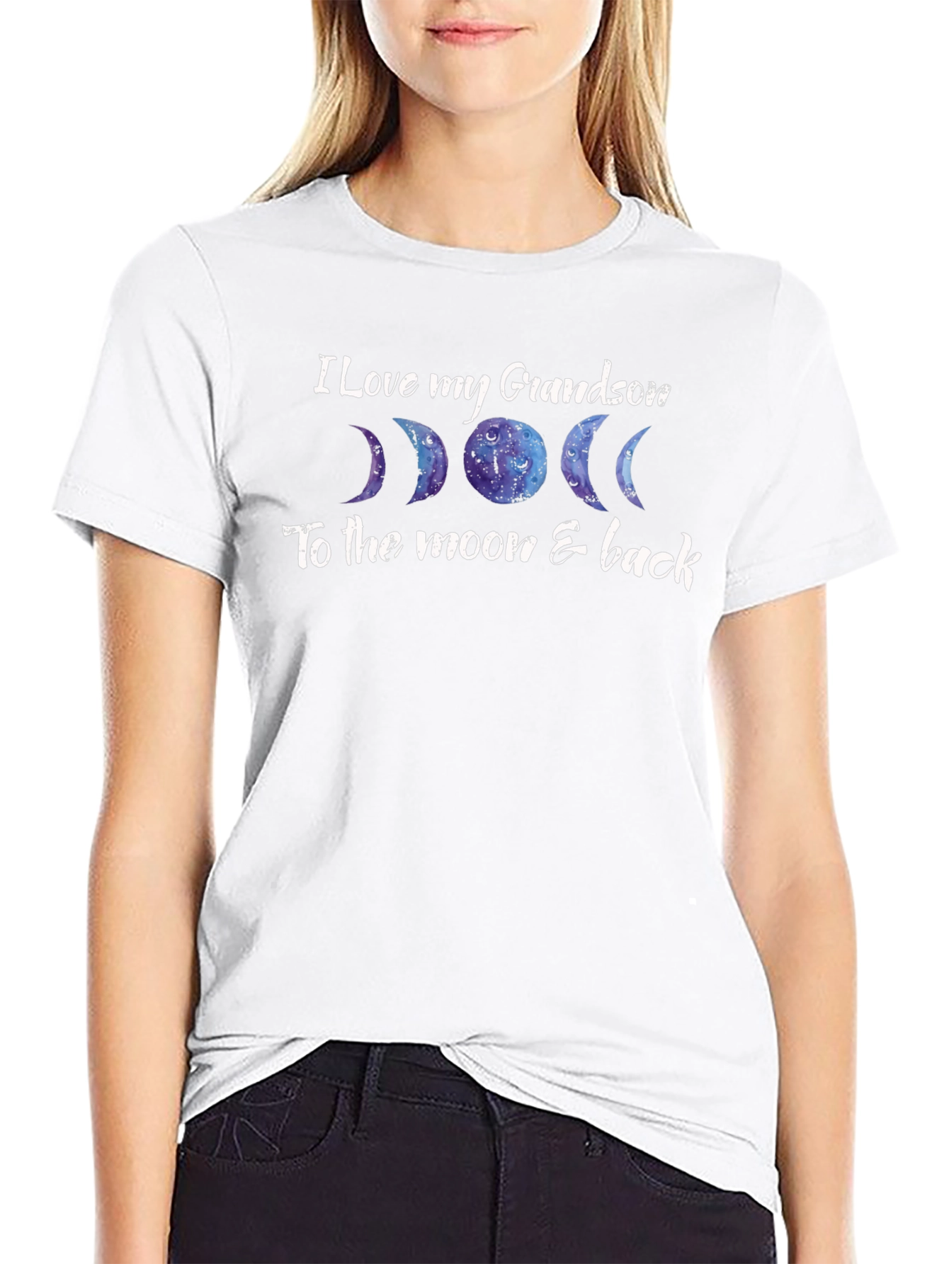 I Love My Grandson Moon Phases T-Shirt
