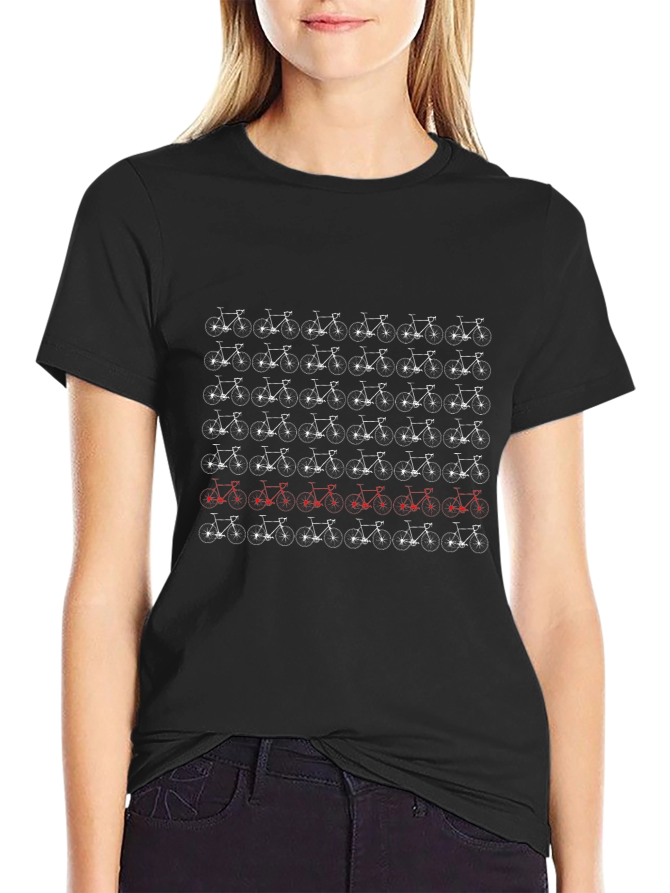 Bike Pattern T-Shirt - Unique Cycle Design