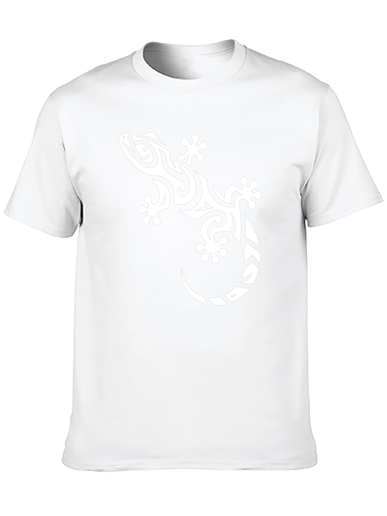 Tribal Gecko Graphic T-Shirt - Black