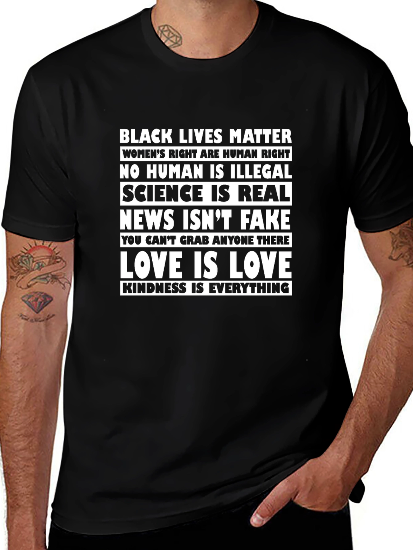 Statement T-Shirt: Black Lives Matter Love is Love