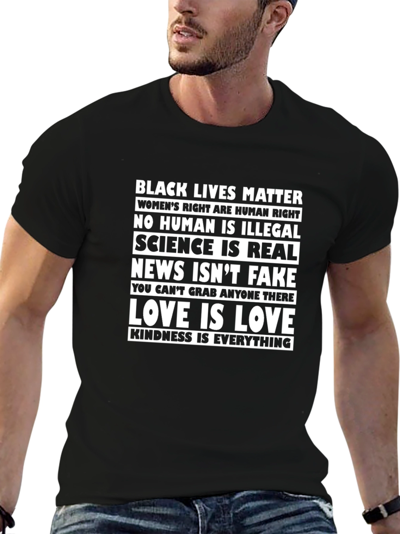 Statement T-Shirt: Black Lives Matter Love is Love