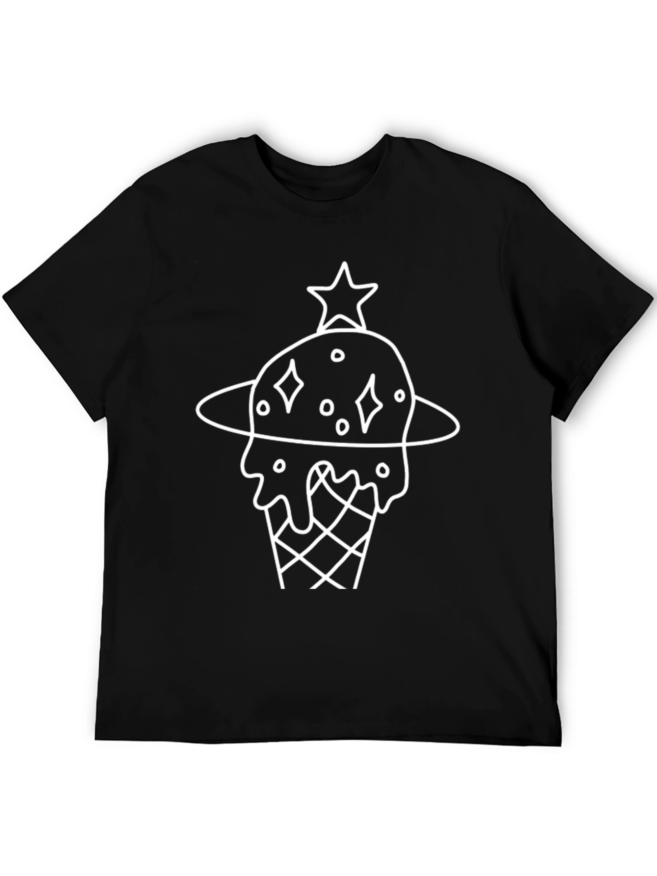 Novelty Ice Cream Planet Graphic Tee - Black