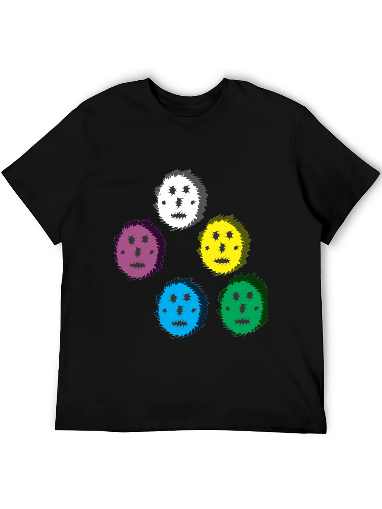 Funky Faces Black T-Shirt