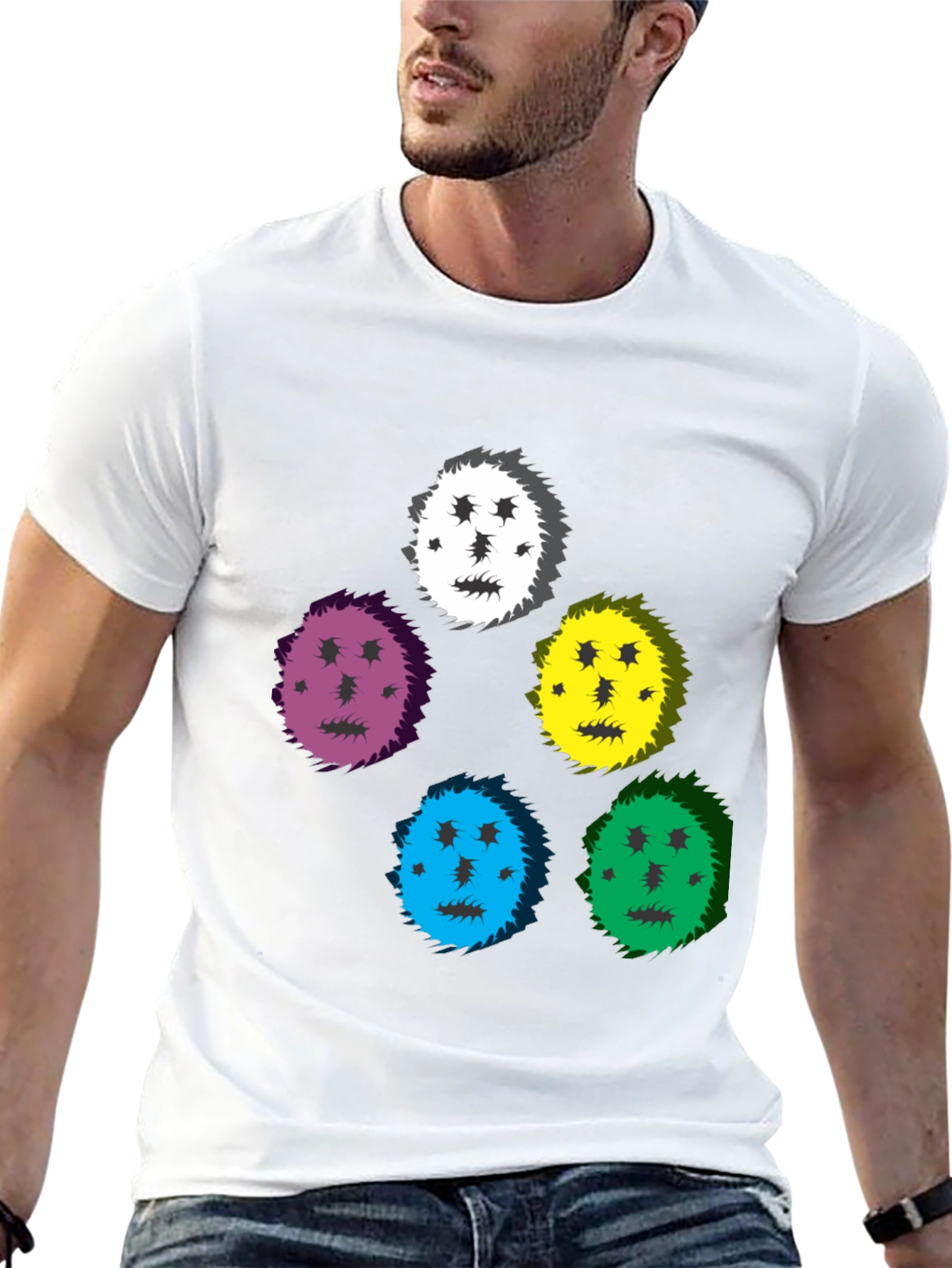Funky Faces Black T-Shirt