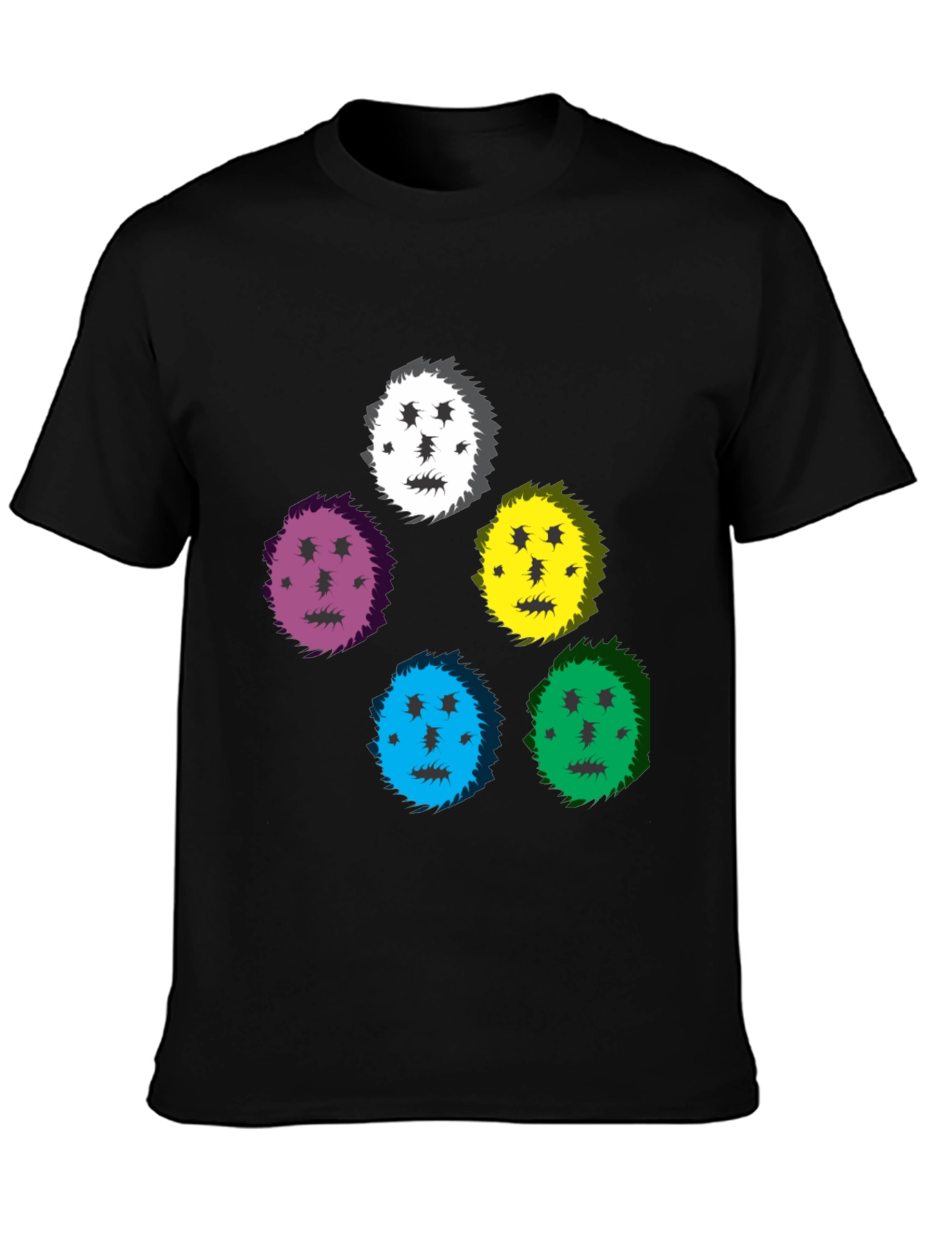 Funky Faces Black T-Shirt