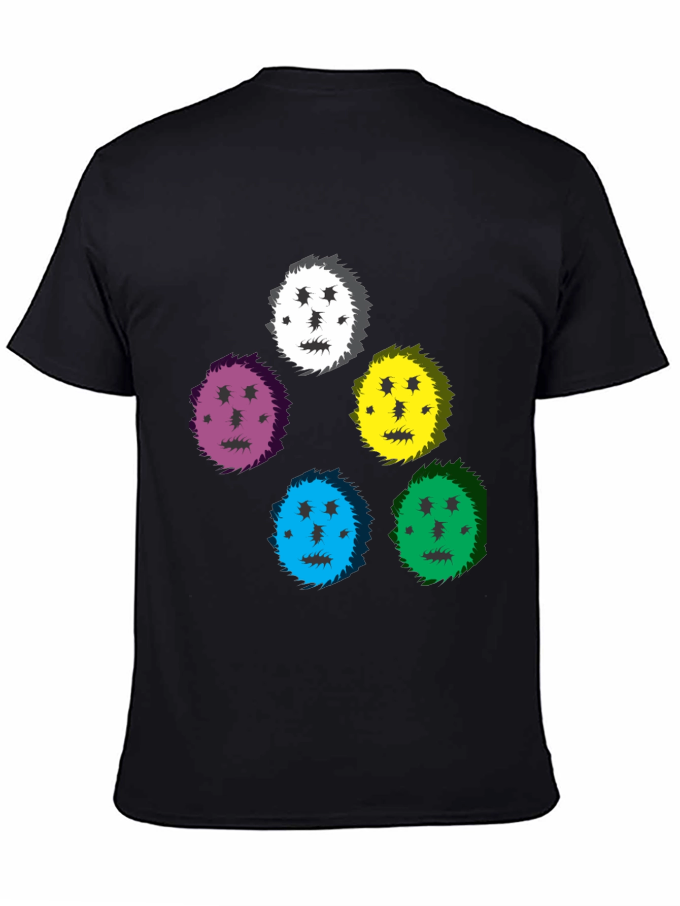 Funky Faces Black T-Shirt