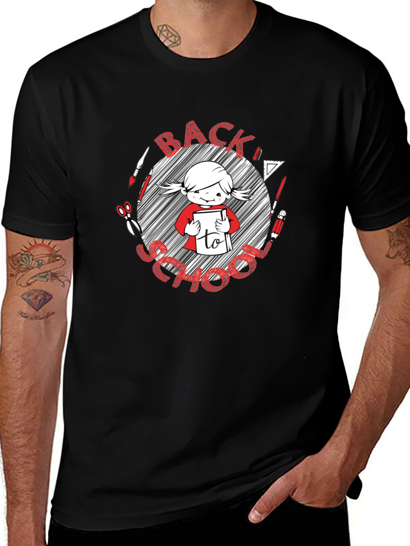Back to School Graphic Tee - Black