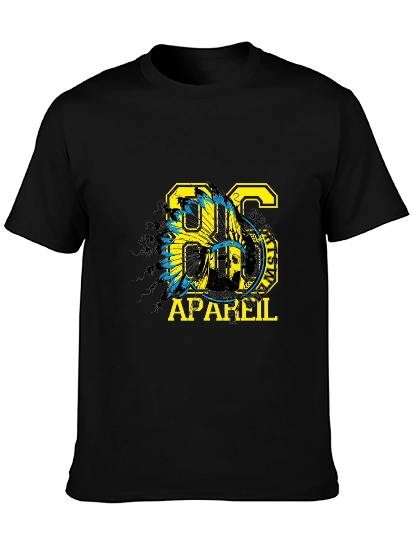 Mens Black T-Shirt with 86 Apparel Graphic