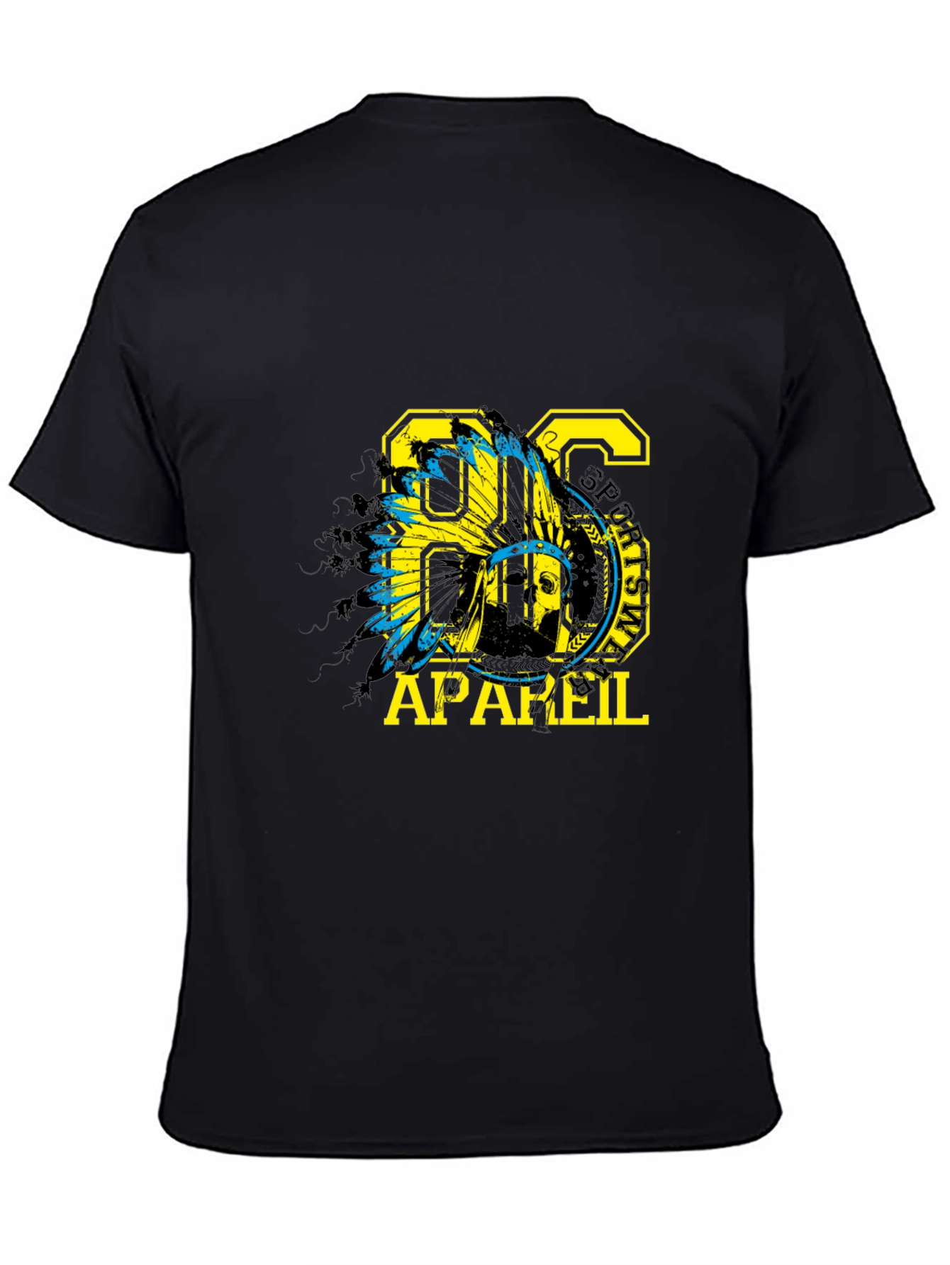 Mens Black T-Shirt with 86 Apparel Graphic