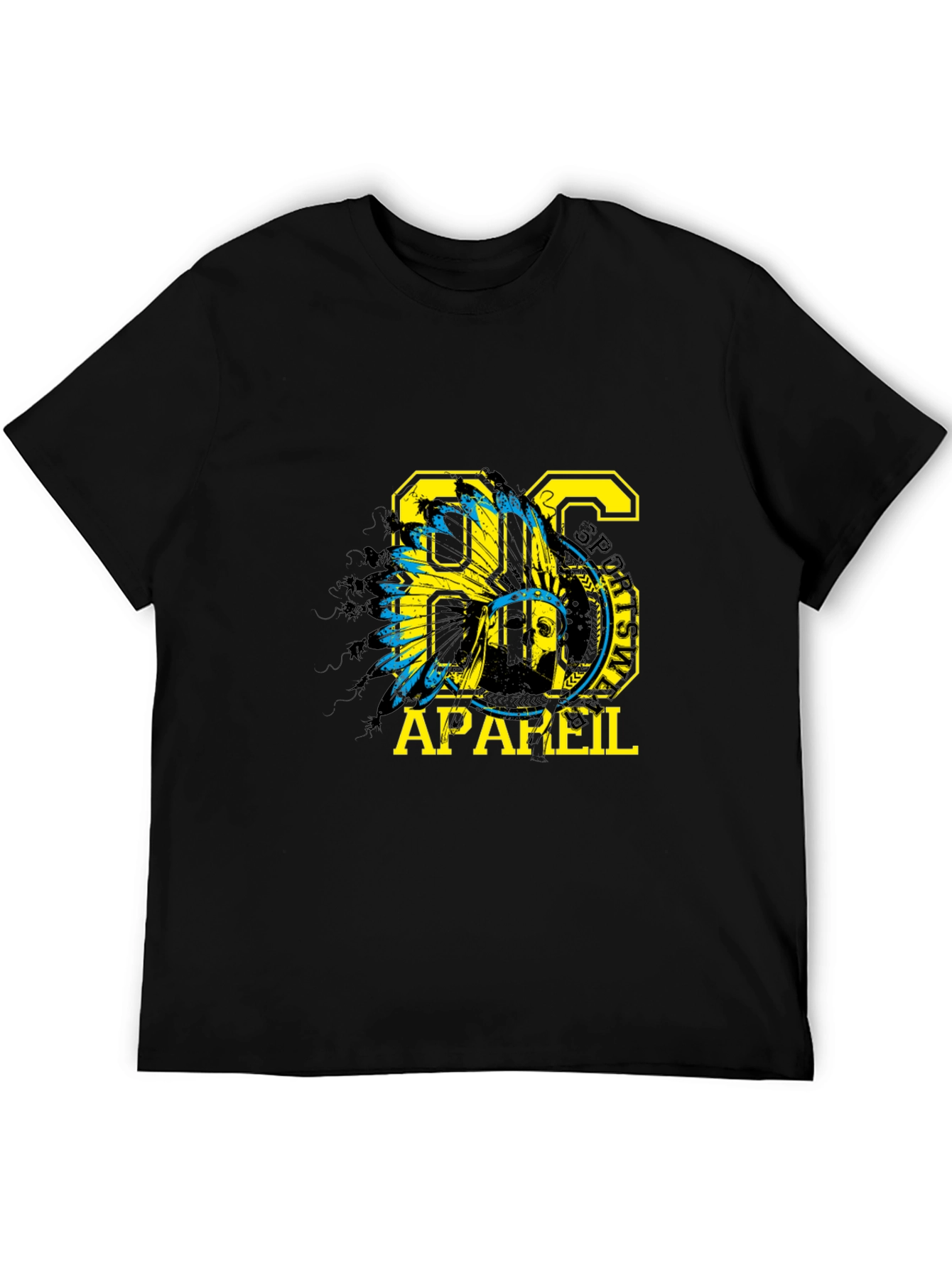 Mens Black T-Shirt with 86 Apparel Graphic