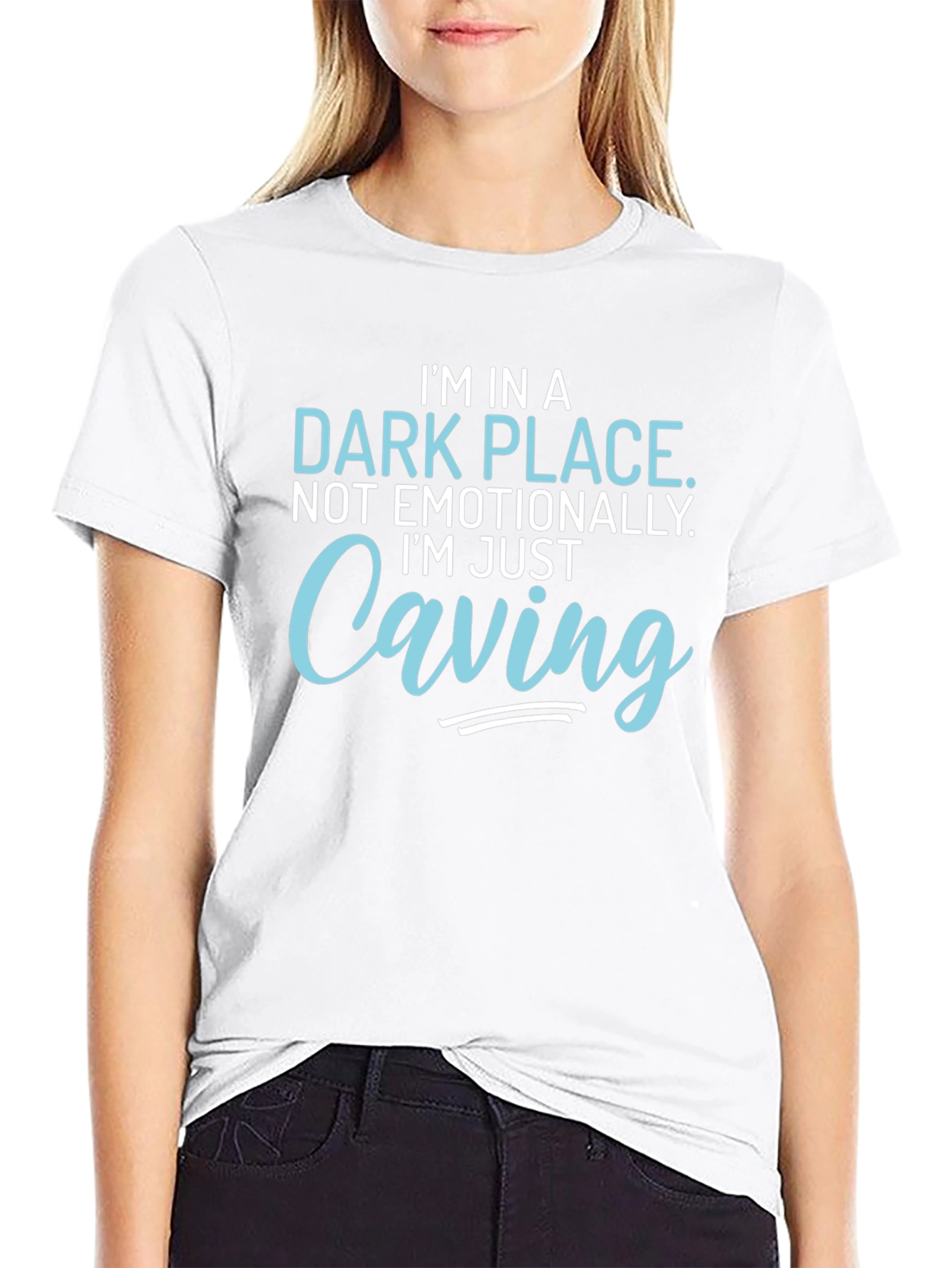 Funny Caving T-Shirt - Im in a Dark Place