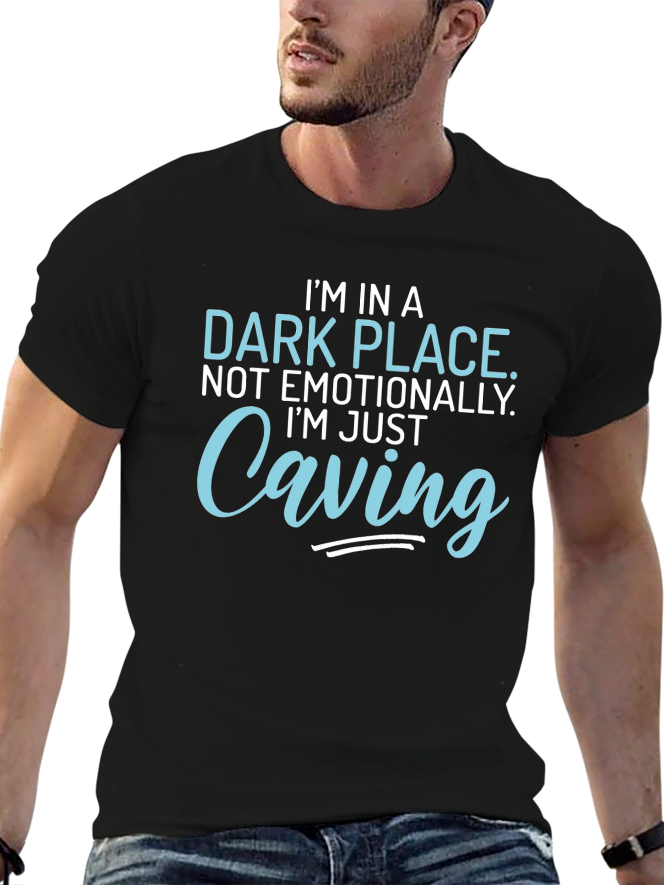 Funny Caving T-Shirt - Im in a Dark Place