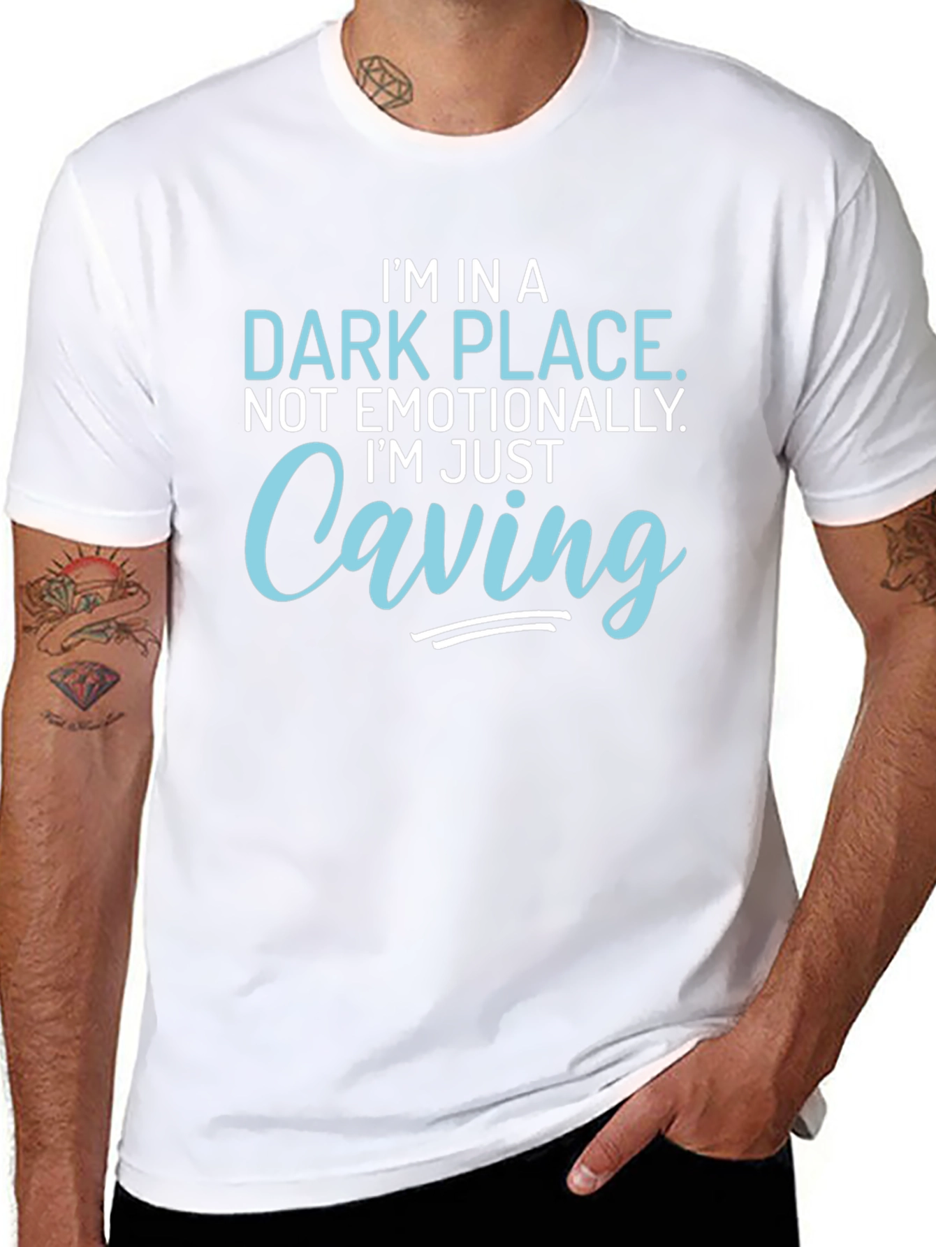 Funny Caving T-Shirt - Im in a Dark Place