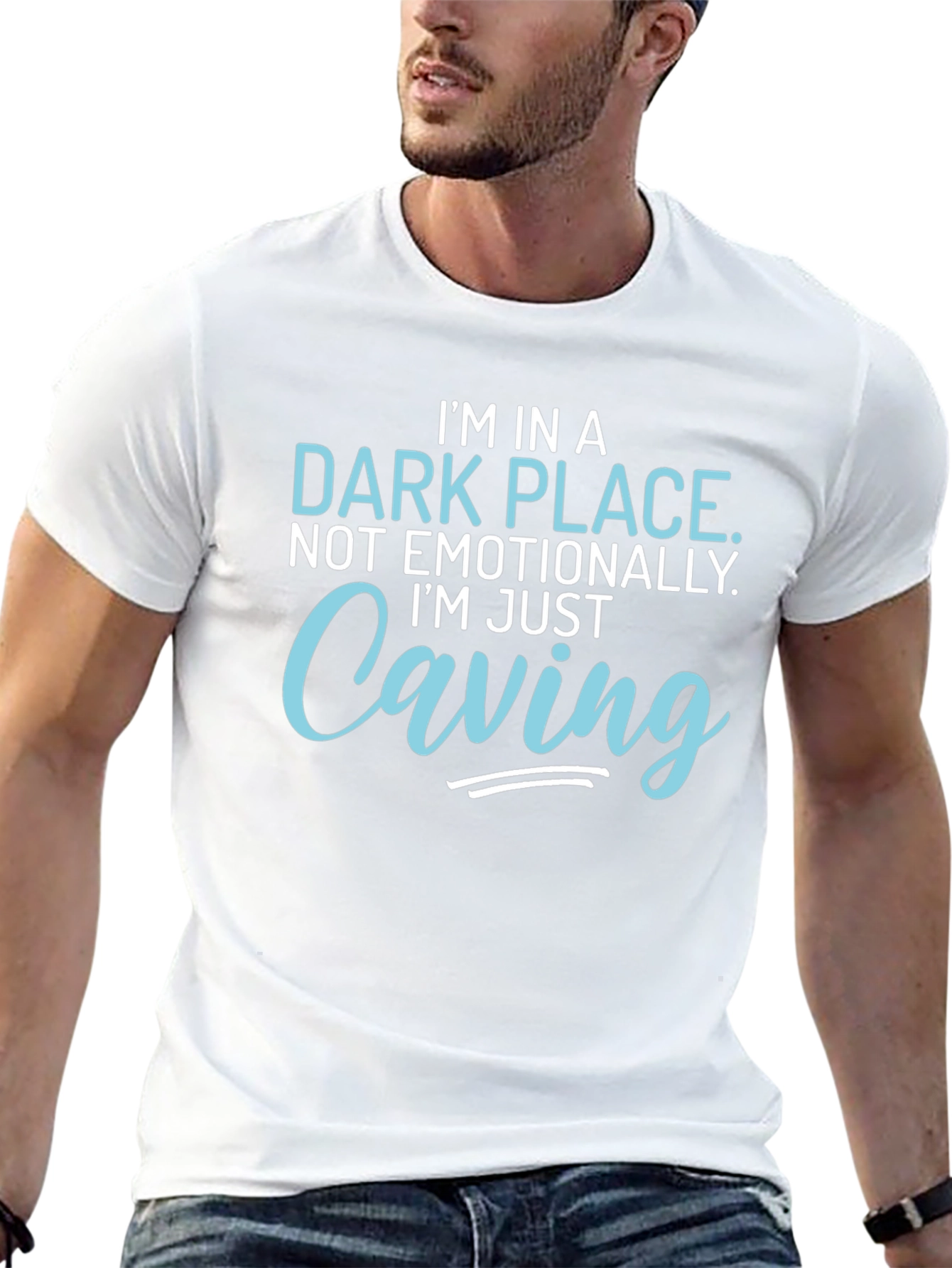 Funny Caving T-Shirt - Im in a Dark Place