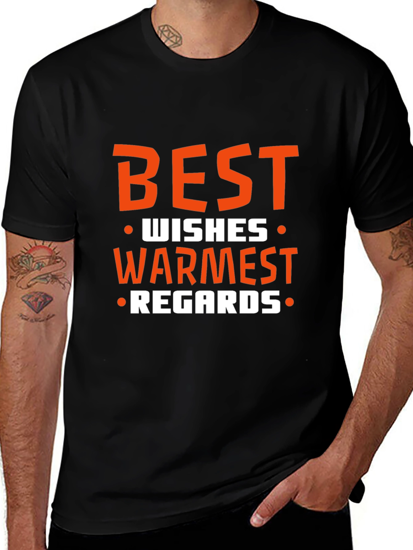 Best Wishes Graphic T-Shirt - Soft Cotton Blend