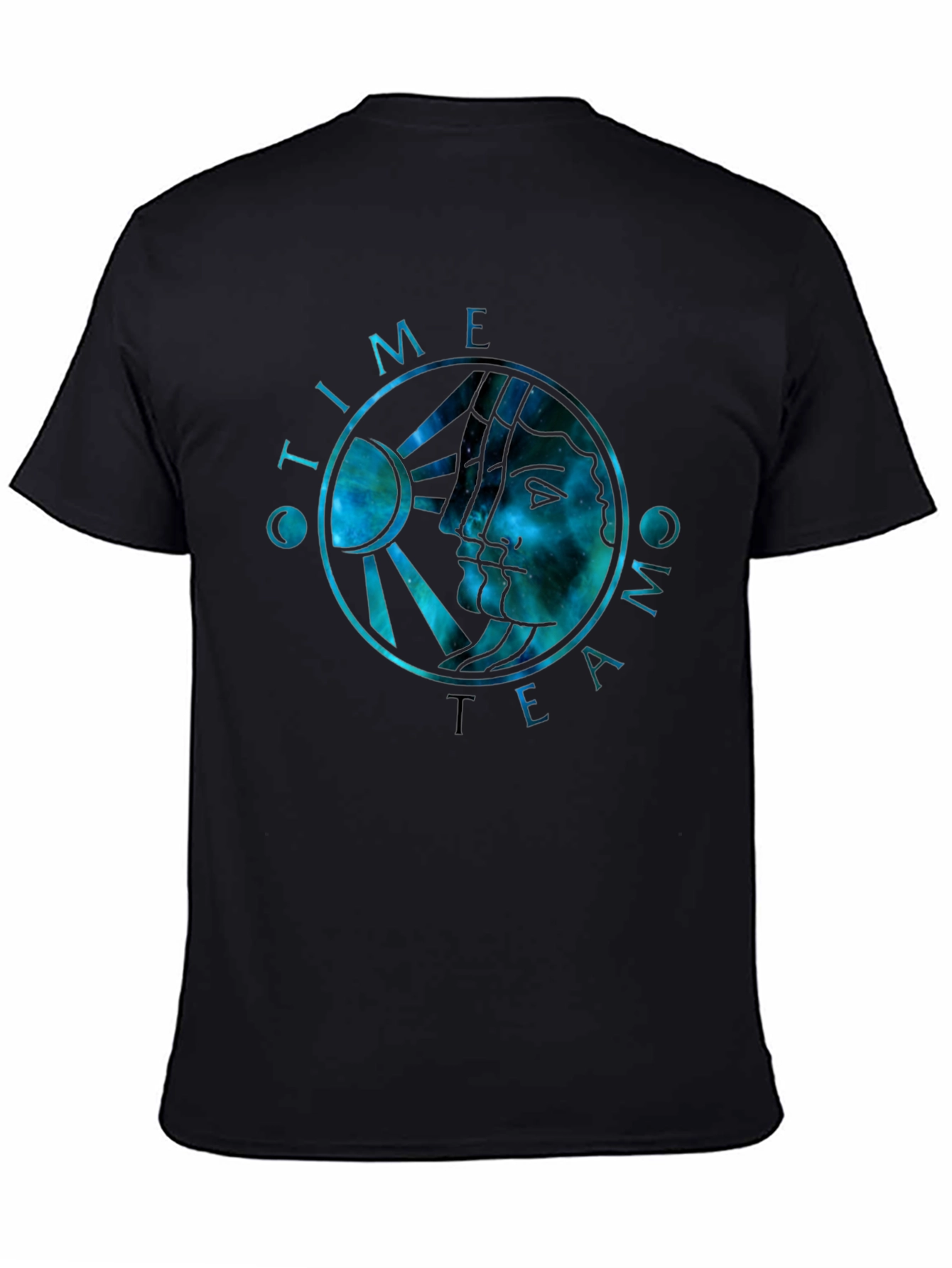 Time Team Galaxy Graphic Black T-Shirt