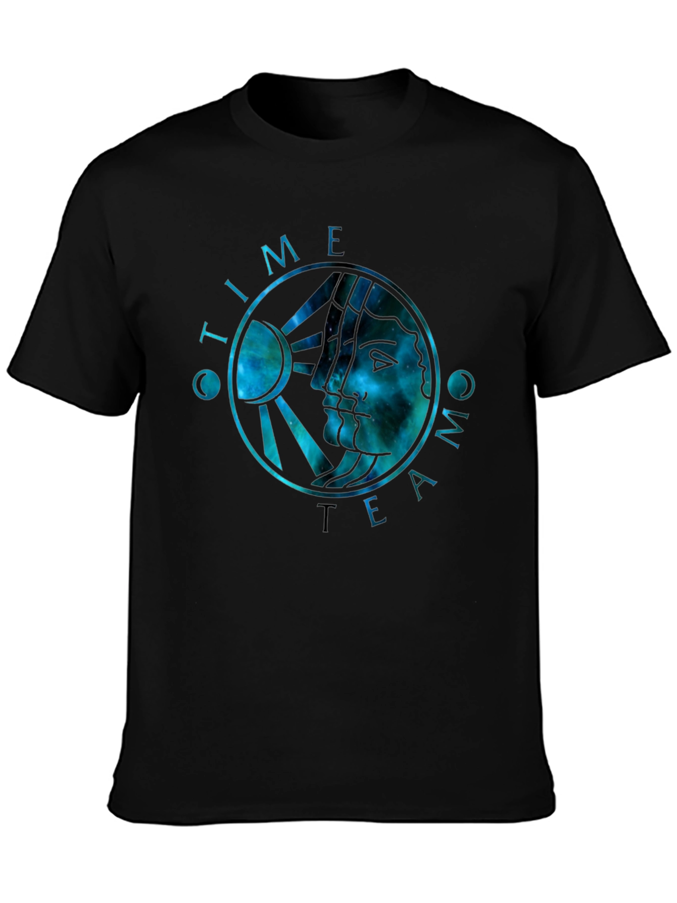 Time Team Galaxy Graphic Black T-Shirt