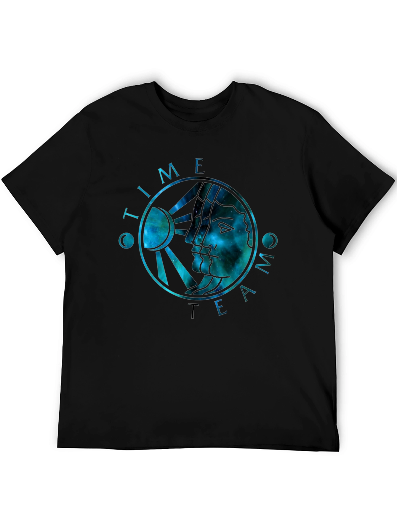 Time Team Galaxy Graphic Black T-Shirt