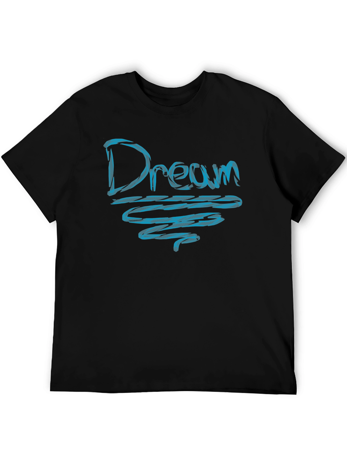 Dream Graphic Tee - Blue Design on Black