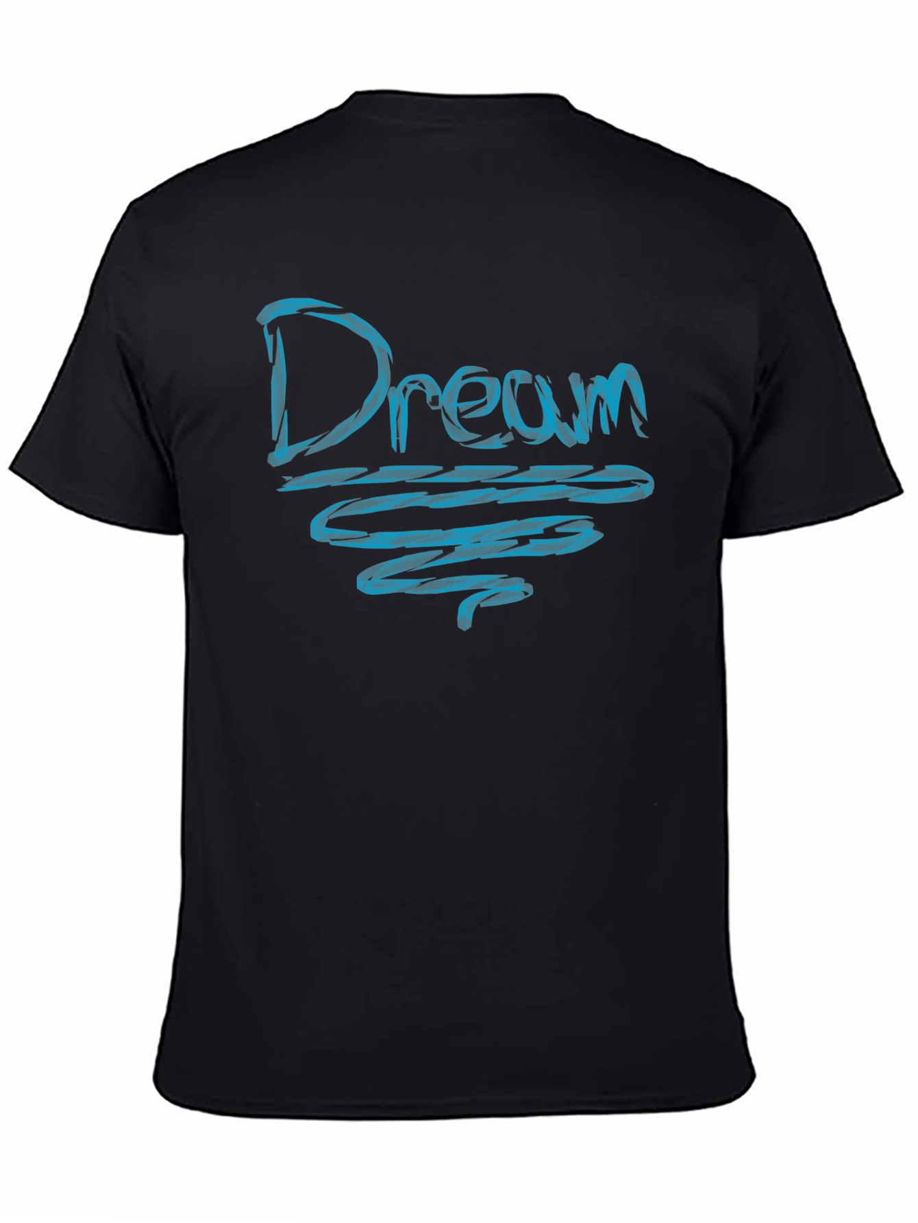 Dream Graphic Tee - Blue Design on Black