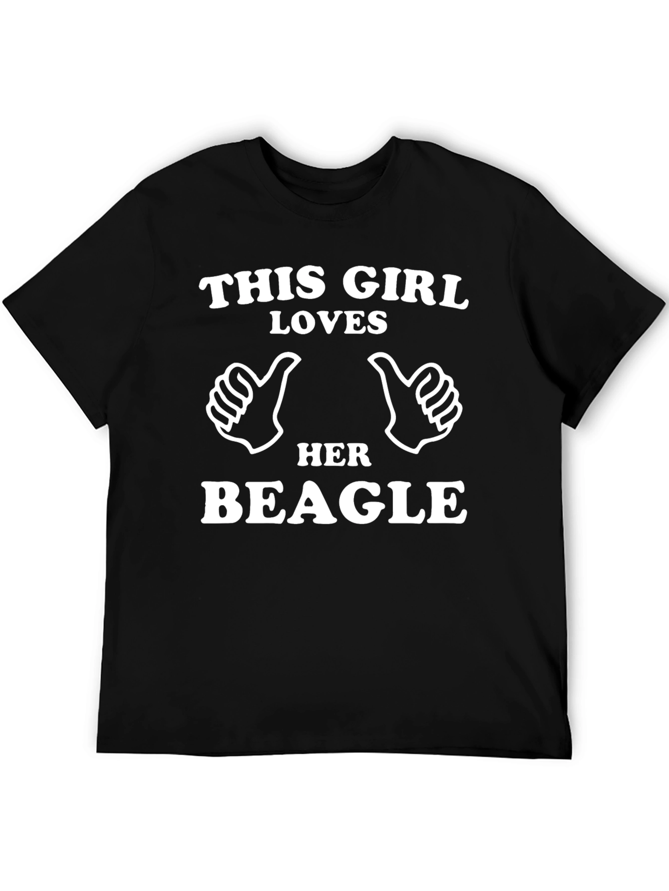 This Girl Loves Her Beagle T-Shirt - Black