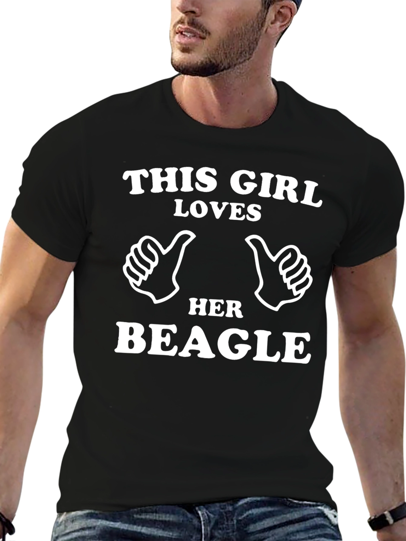This Girl Loves Her Beagle T-Shirt - Black