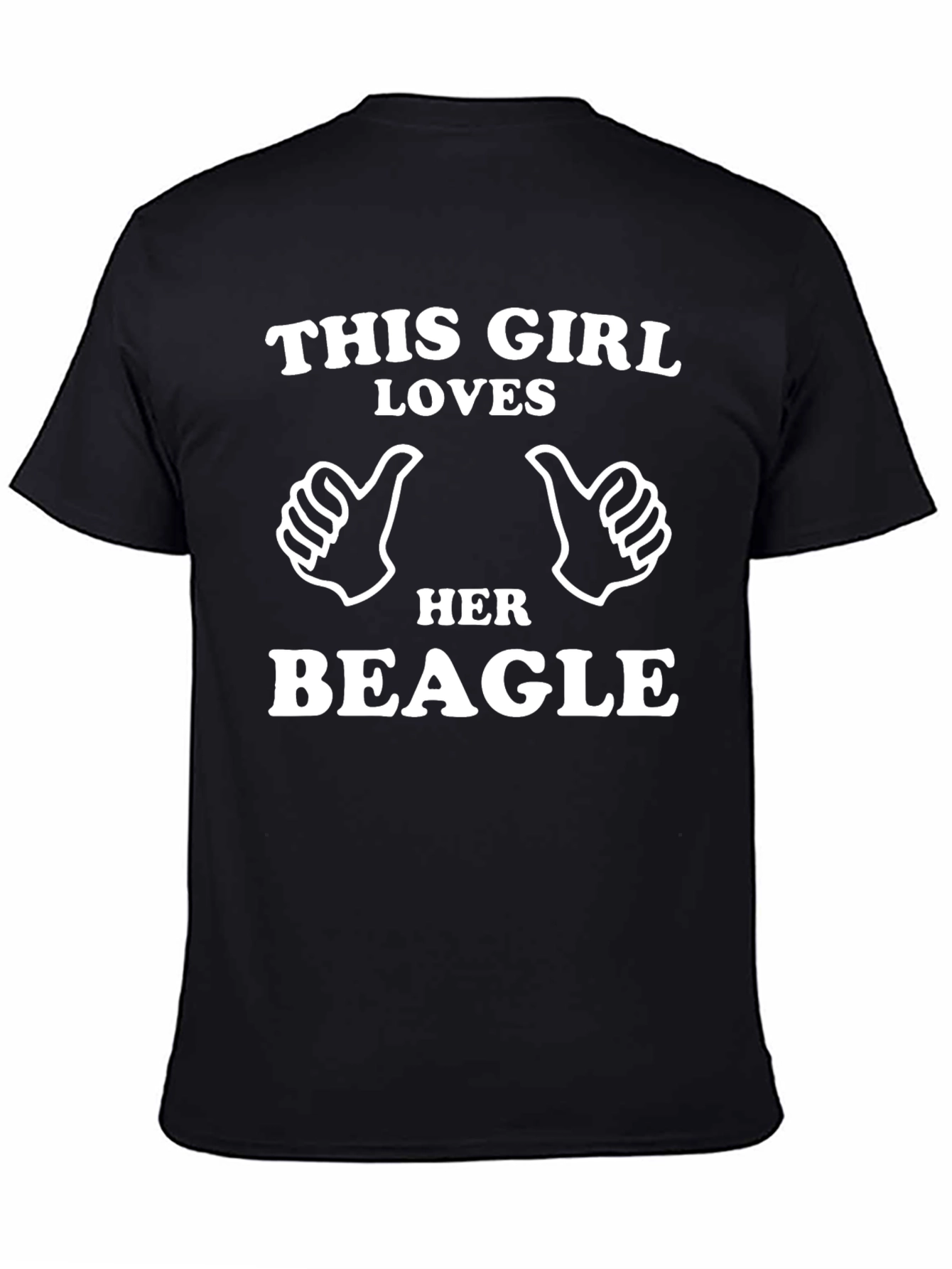 This Girl Loves Her Beagle T-Shirt - Black