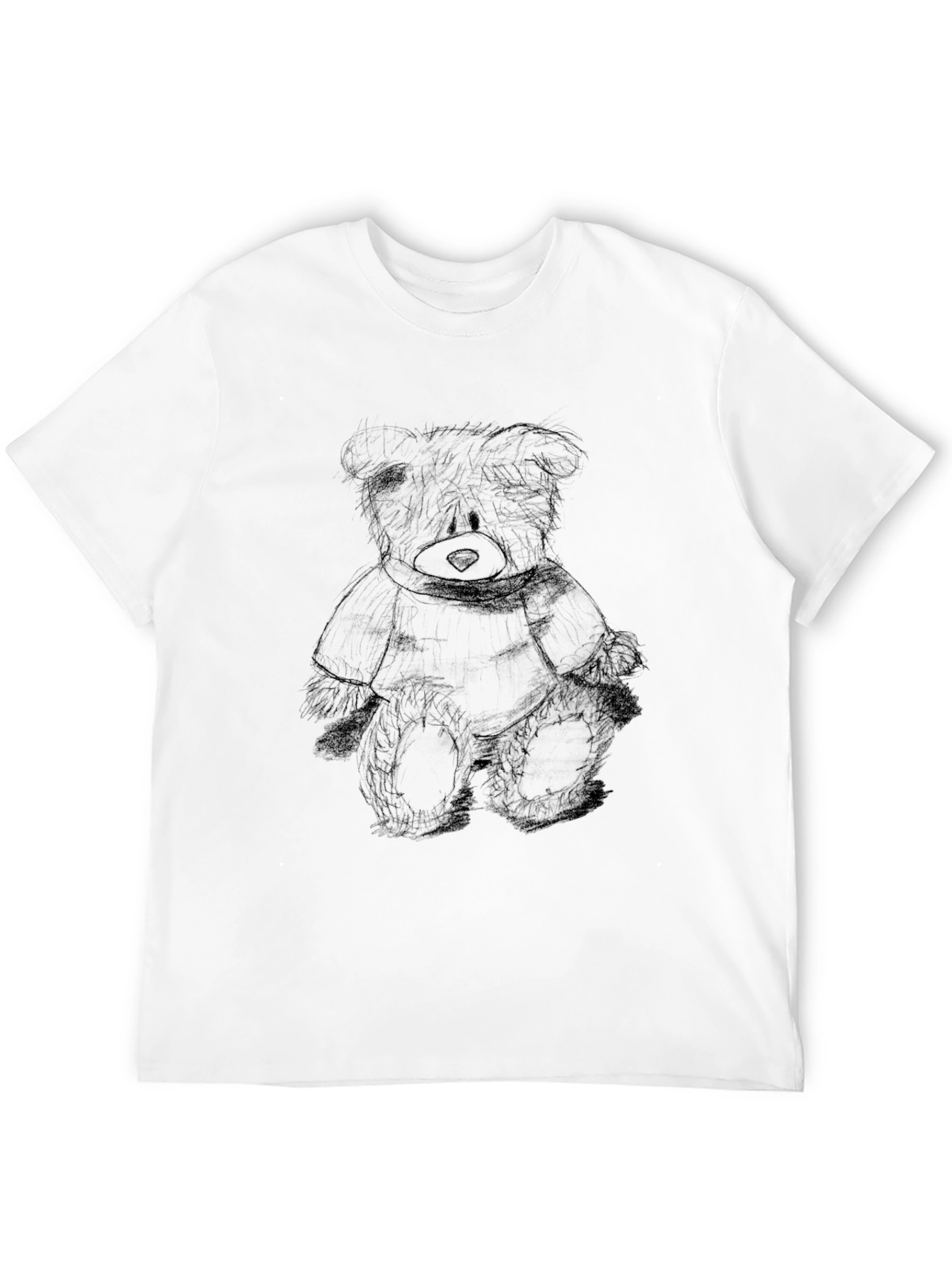 Black Teddy Bear Sketch Tee