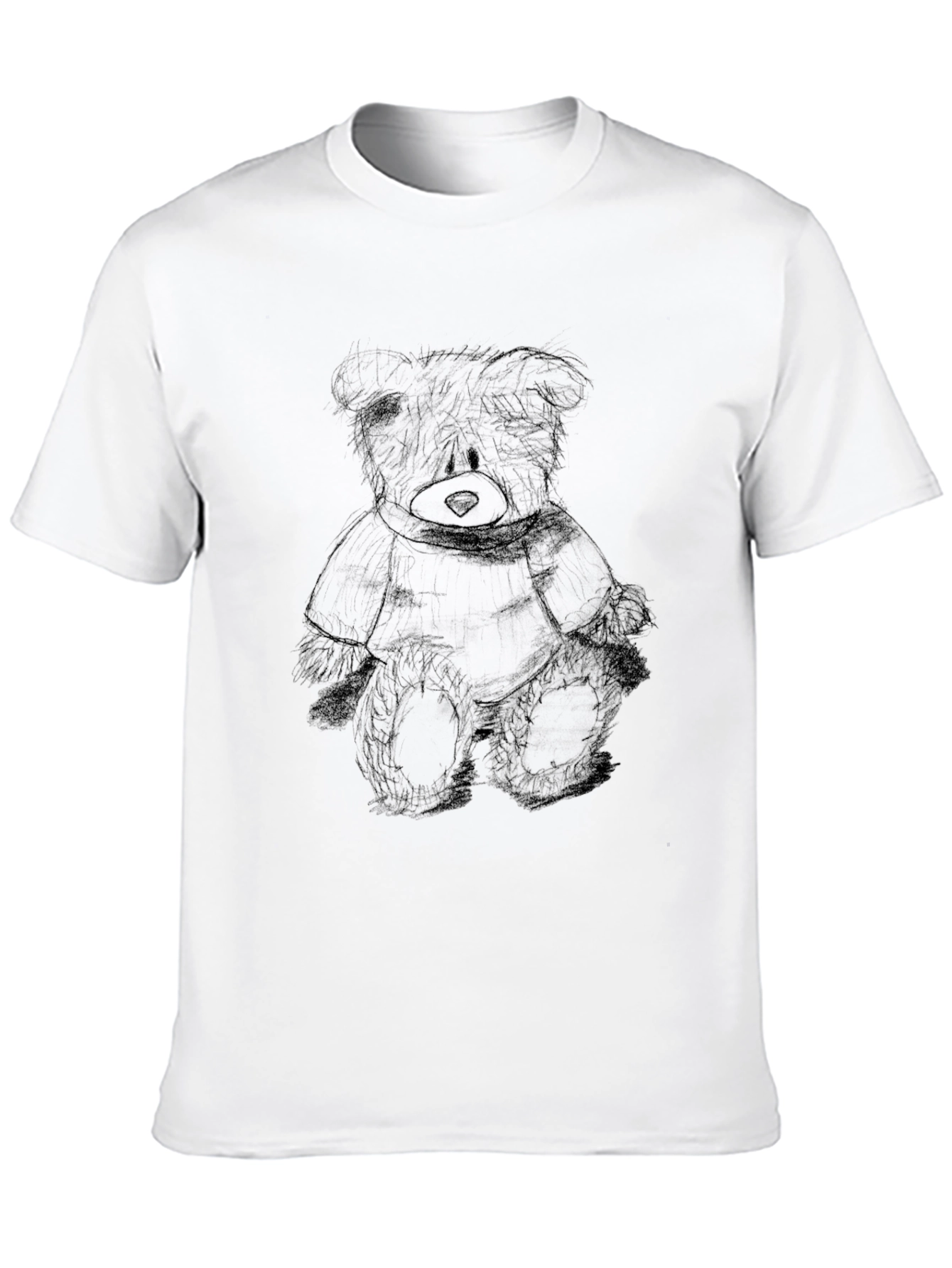 Black Teddy Bear Sketch Tee