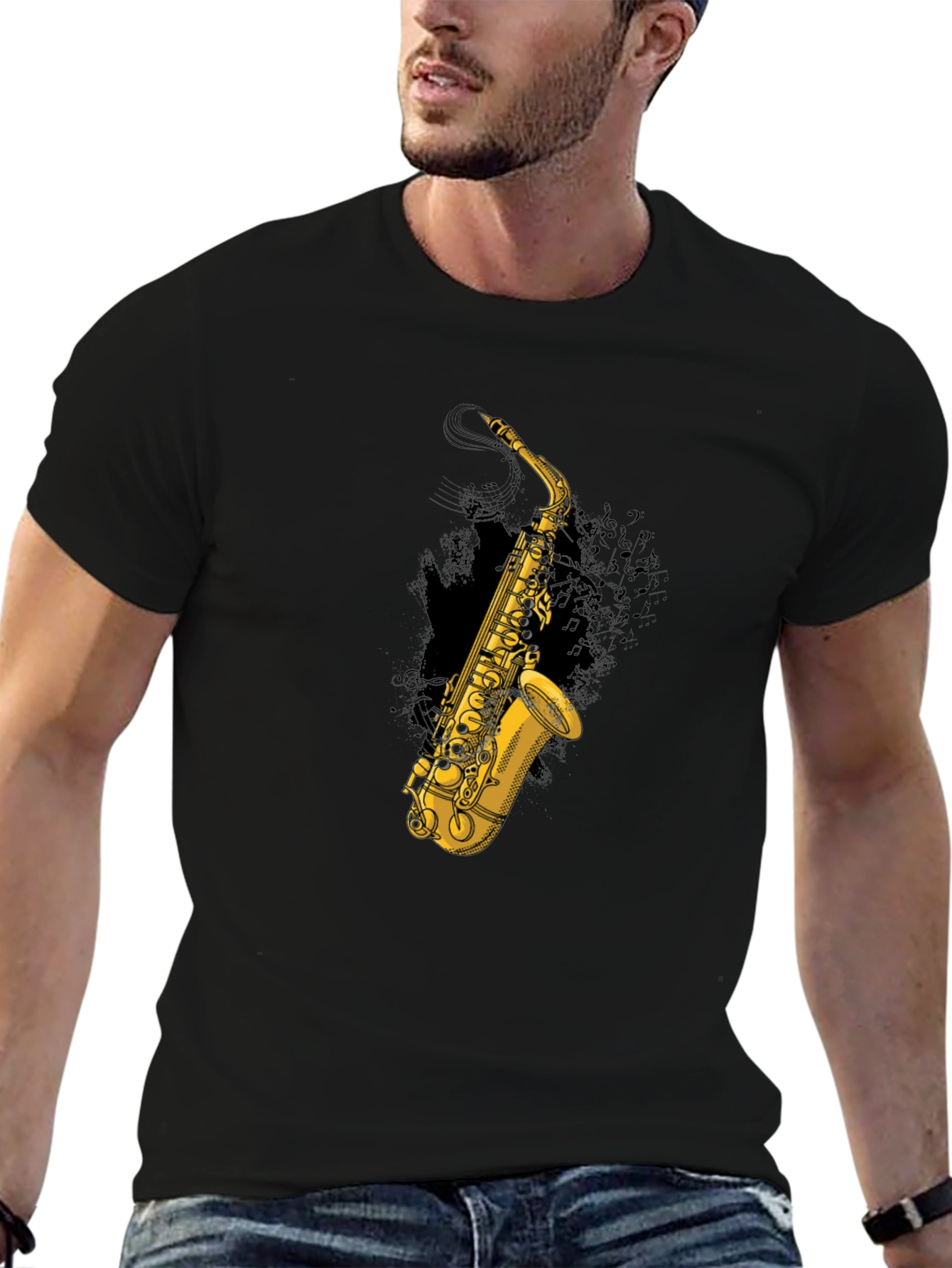 Saxophone Graphic T-Shirt