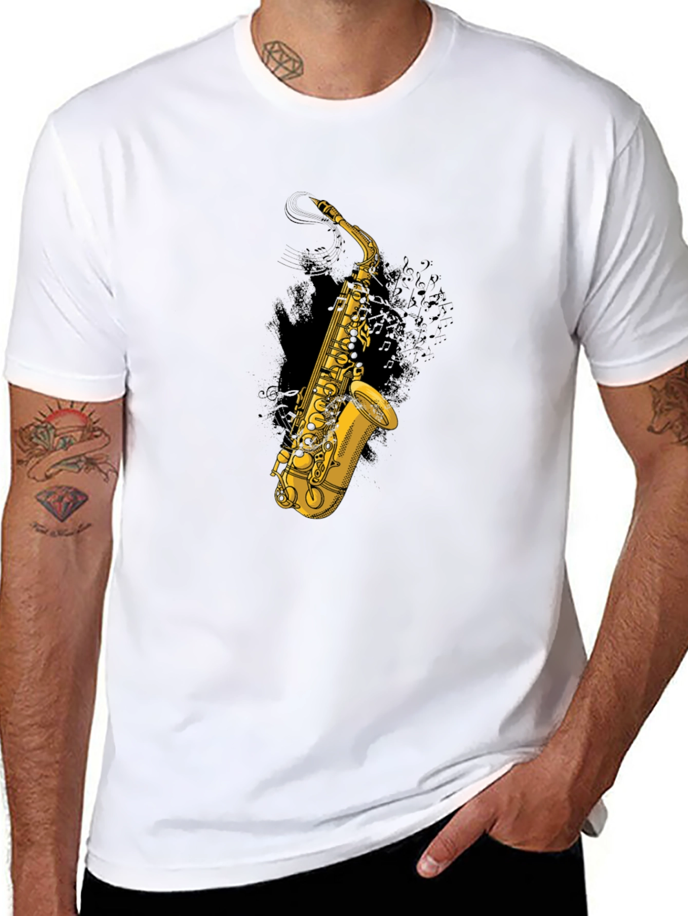 Saxophone Graphic T-Shirt