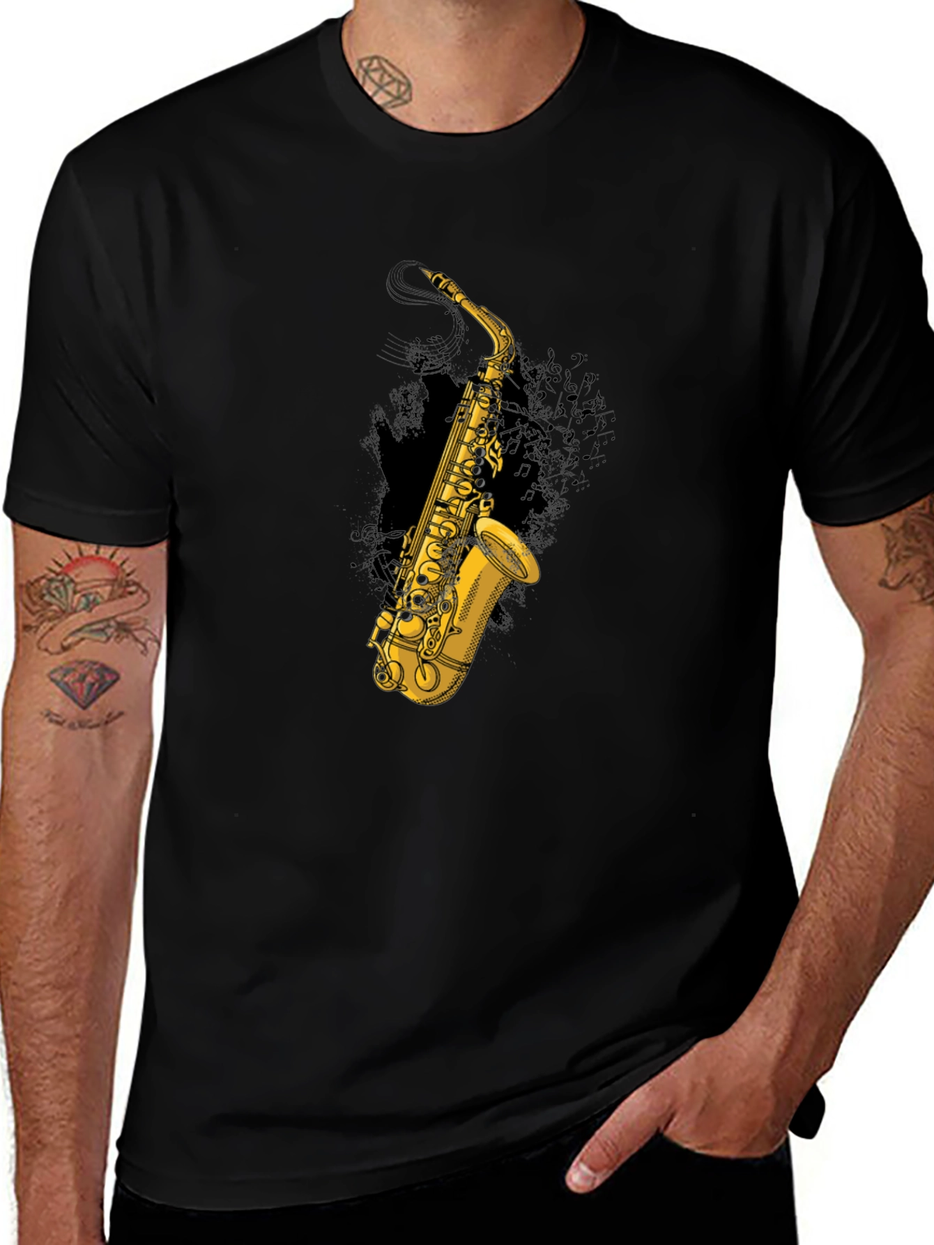 Saxophone Graphic T-Shirt