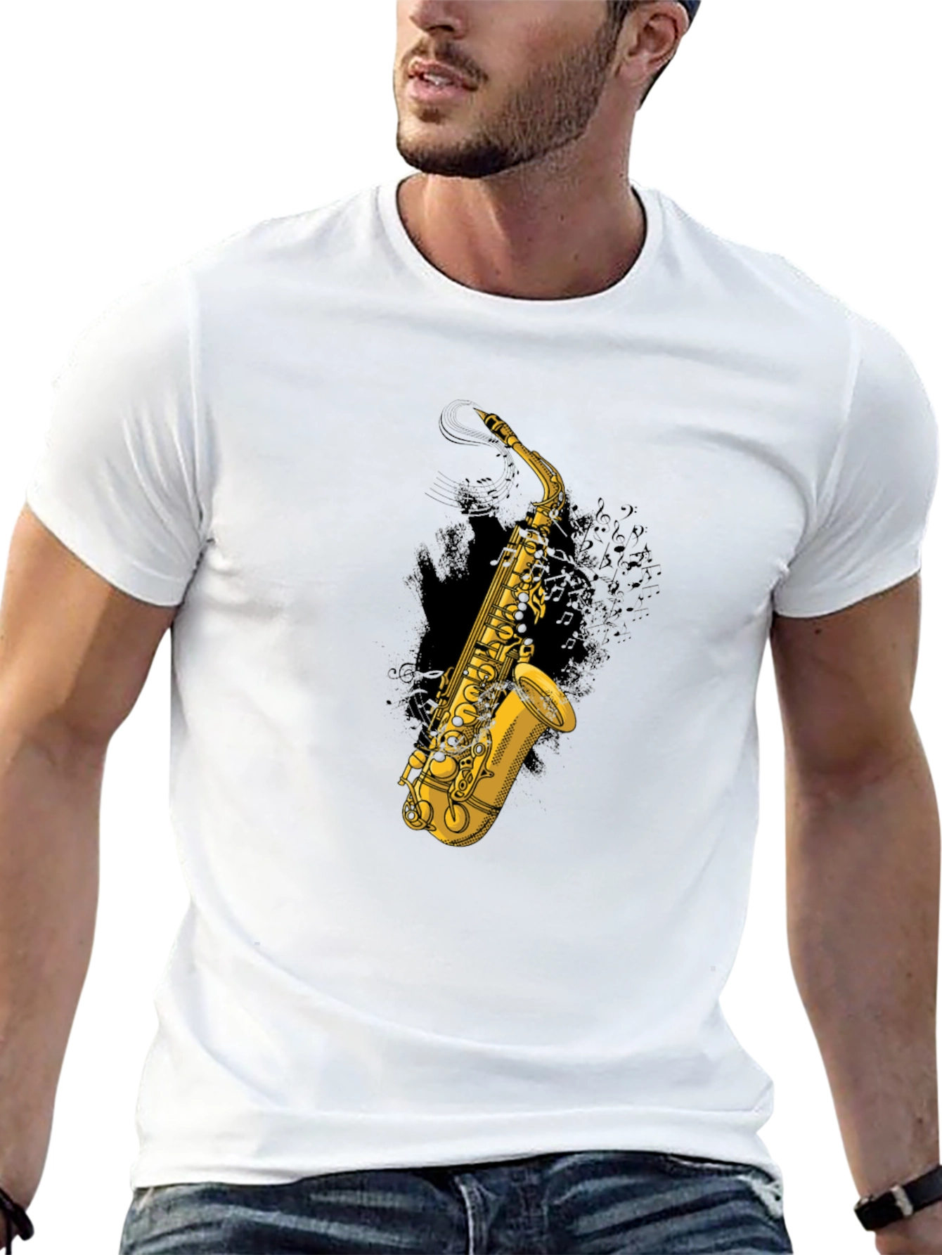 Saxophone Graphic T-Shirt