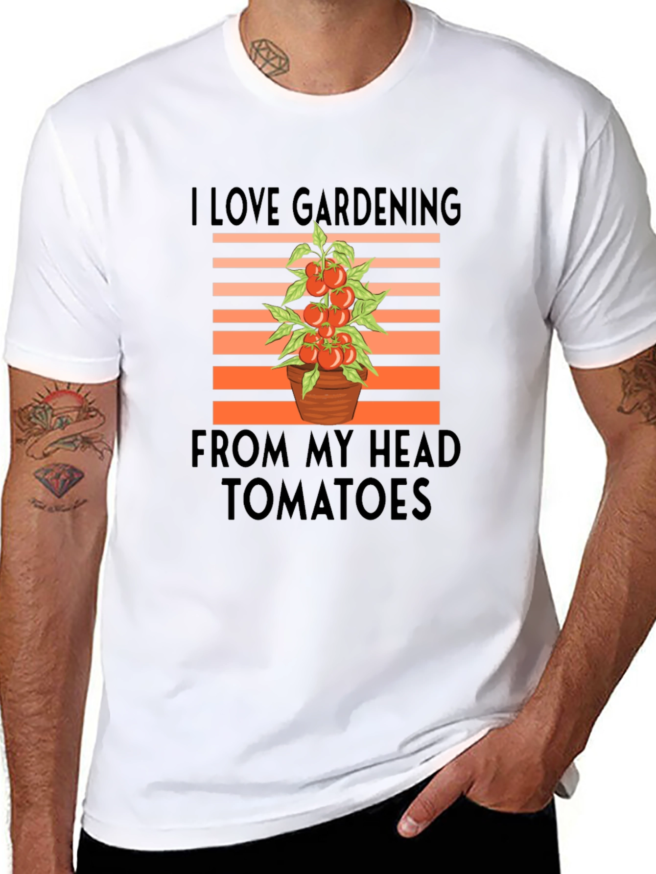Gardening Tomato Head T-Shirt - Gardeners Tee